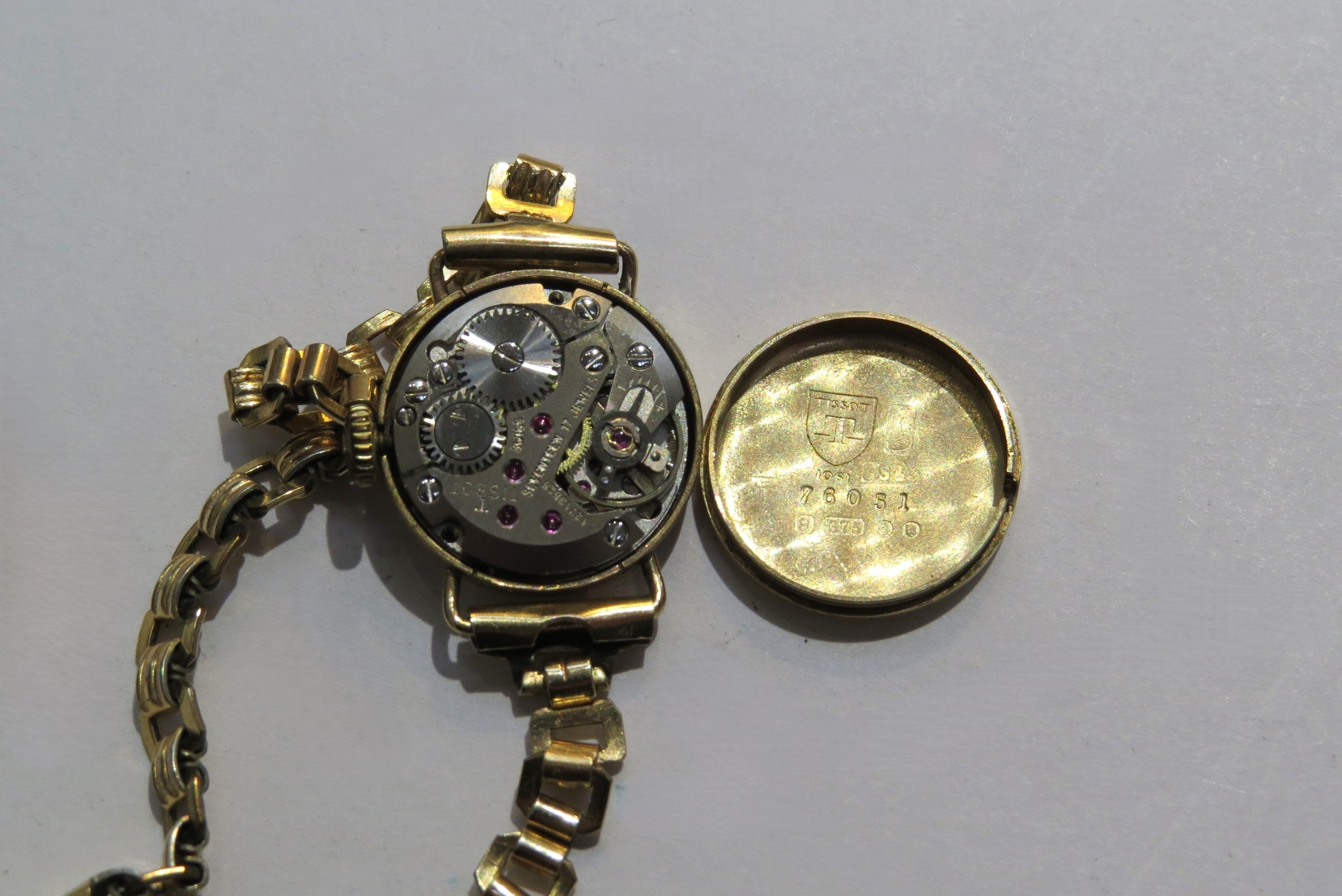 A 9ct gold cased ladies Omega with gold strap along with a rolled gold ladies Tissot Stylist, in - Image 5 of 7