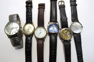 Five Limit band watches including Quartz and manual wind movements and an associated watch (6)