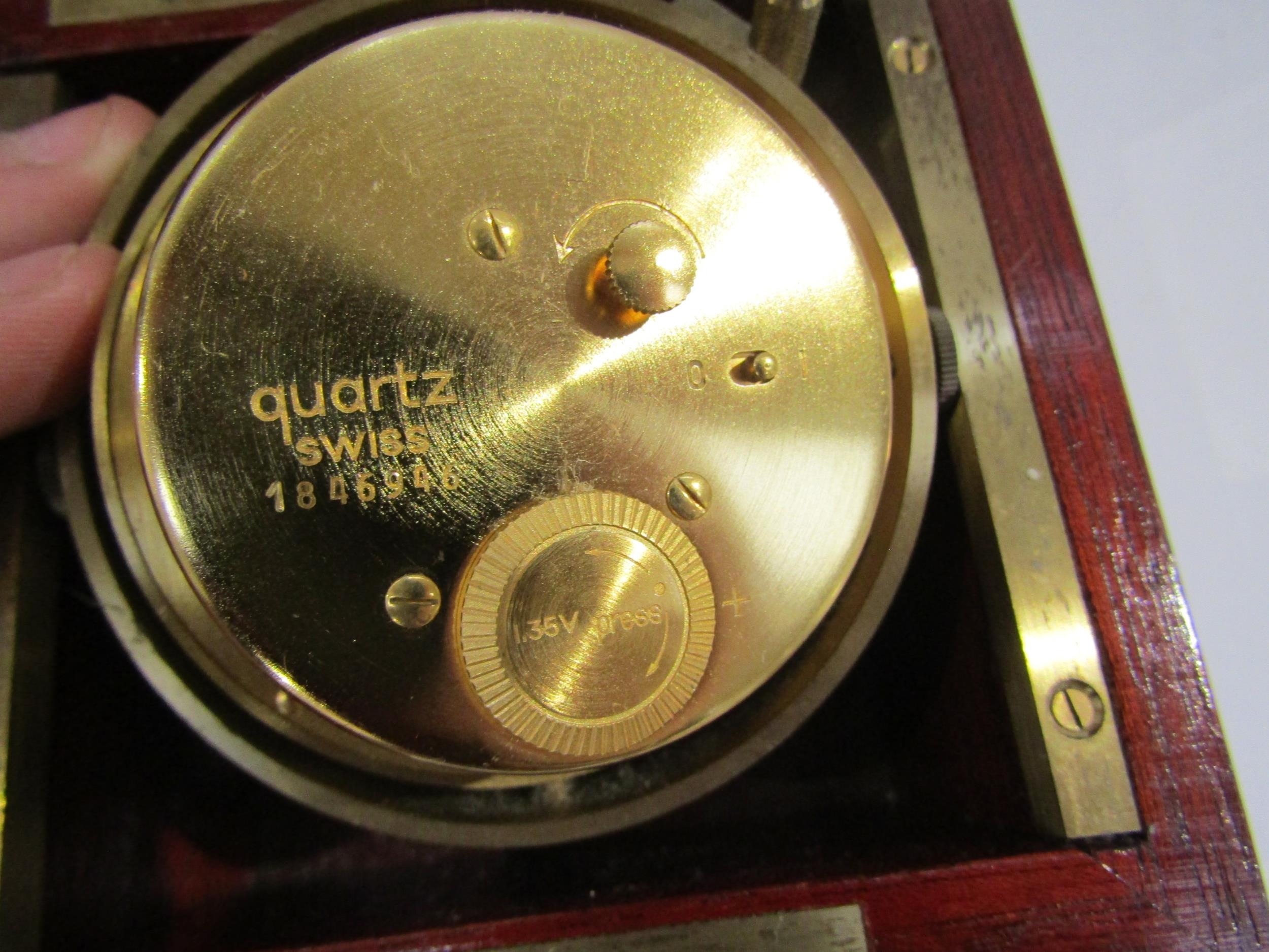 A pair of marine chronometers - one an Imhof quartz Swiss with Roman numerals and outer seconds - Image 3 of 4