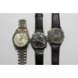 Three gents wristwatches including Stanley de Luxe 25year antimagnetic manual & Seiko Titanium