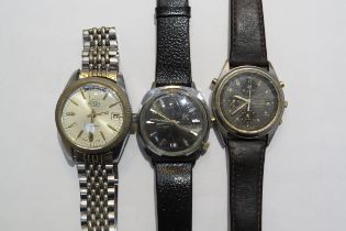 Three gents wristwatches including Stanley de Luxe 25year antimagnetic manual & Seiko Titanium