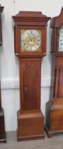 A John Ponel of Margate 8-day long case clock, silvered Roman numerated chapter ring, sweep second