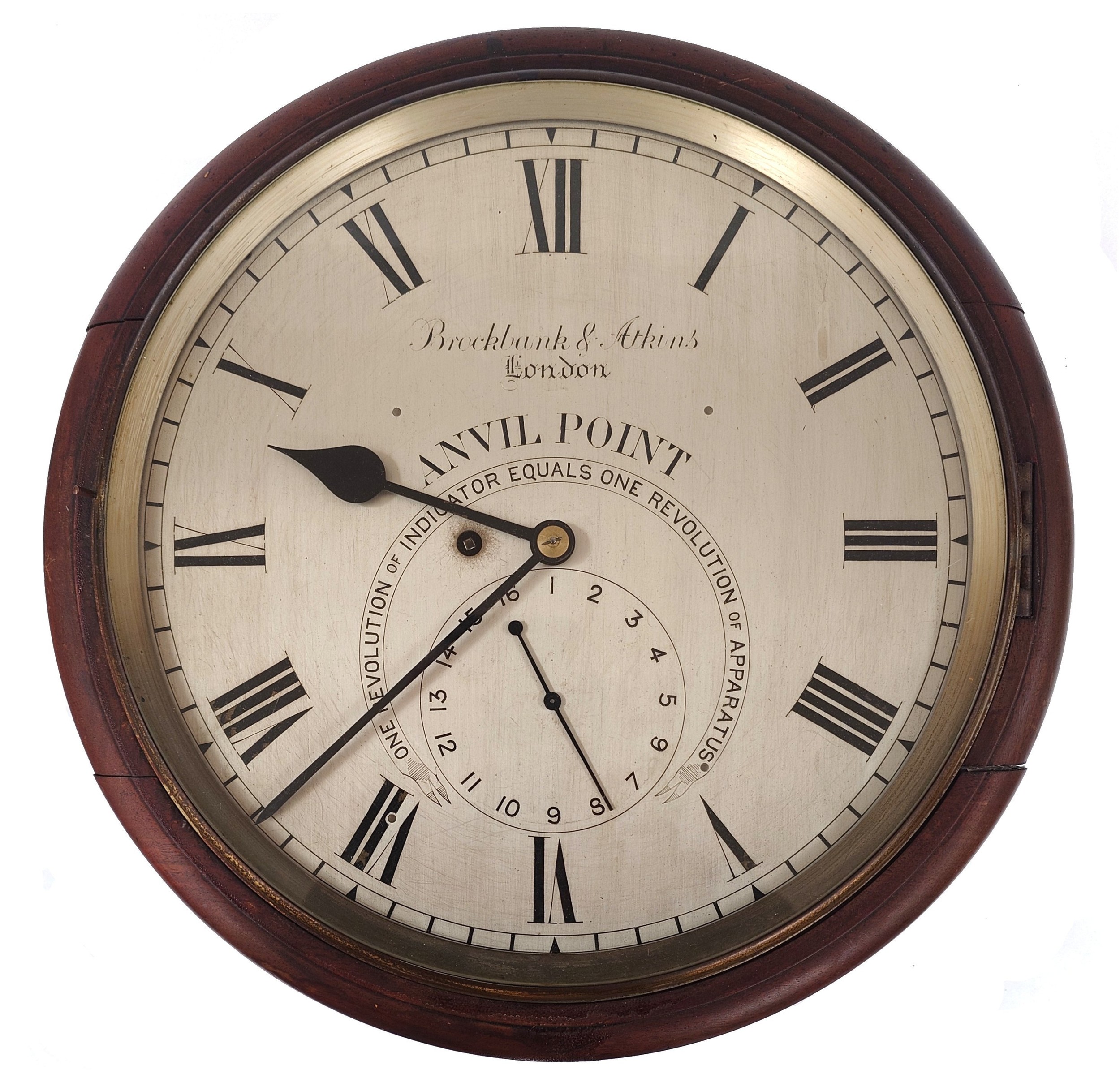 A late 19th Century lighthouse wall clock by Brockbank and Atkins of London, made for Anvil Point - Image 5 of 22