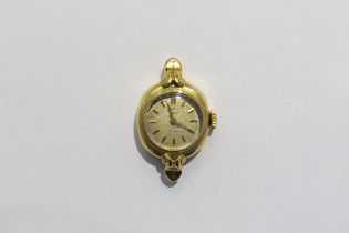 A circa 1940s Longines 18k gold cased ladies wristwatch (no strap) movement marked longines, 12.4g