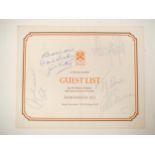(Muhammad Ali, Boxing.) A Royal Lancaster Hotel, London, 1971 Guest List, signed by the boxing