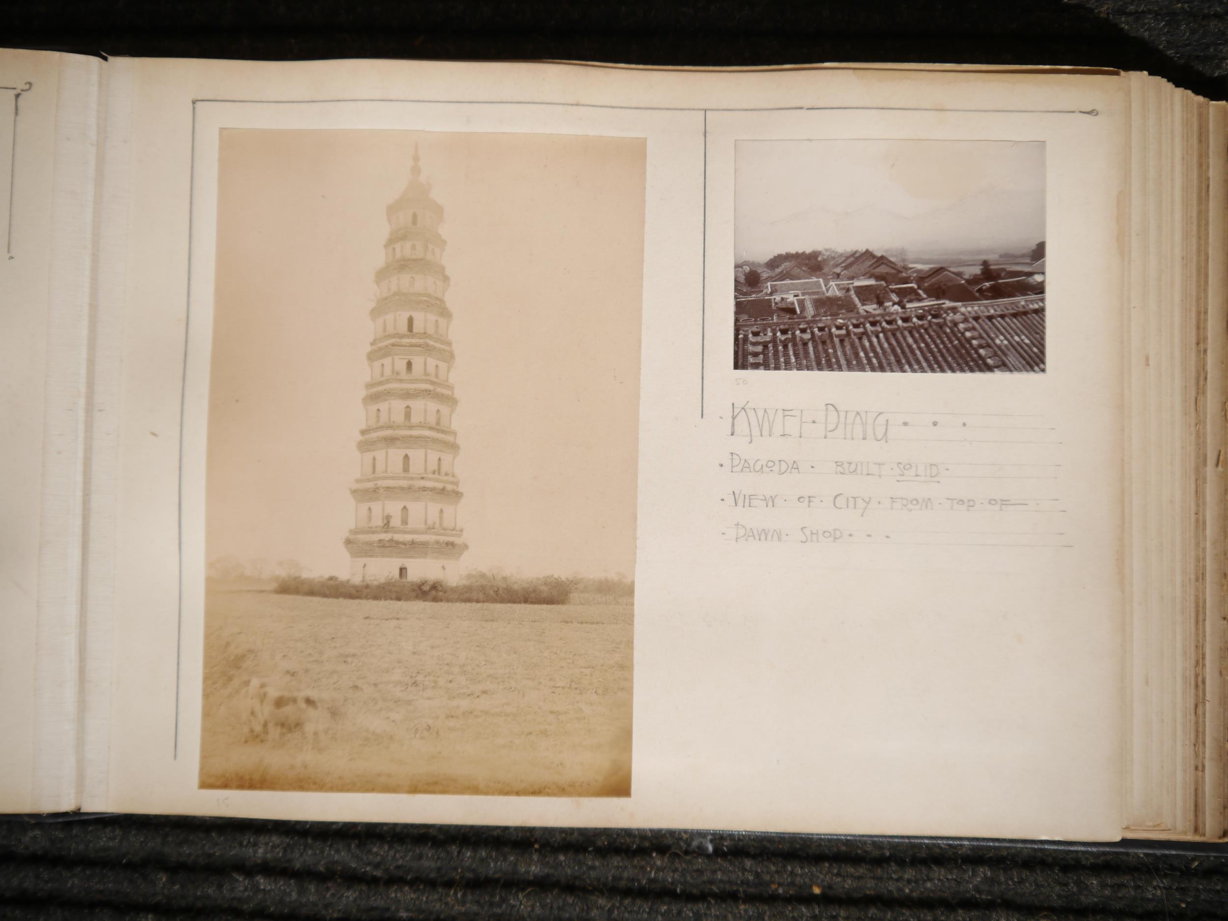 (China, Xi River, Wuzhou, Guangxi, Guangdong, Pearl River.) Photograph Album WEST RIVER TRIPS.