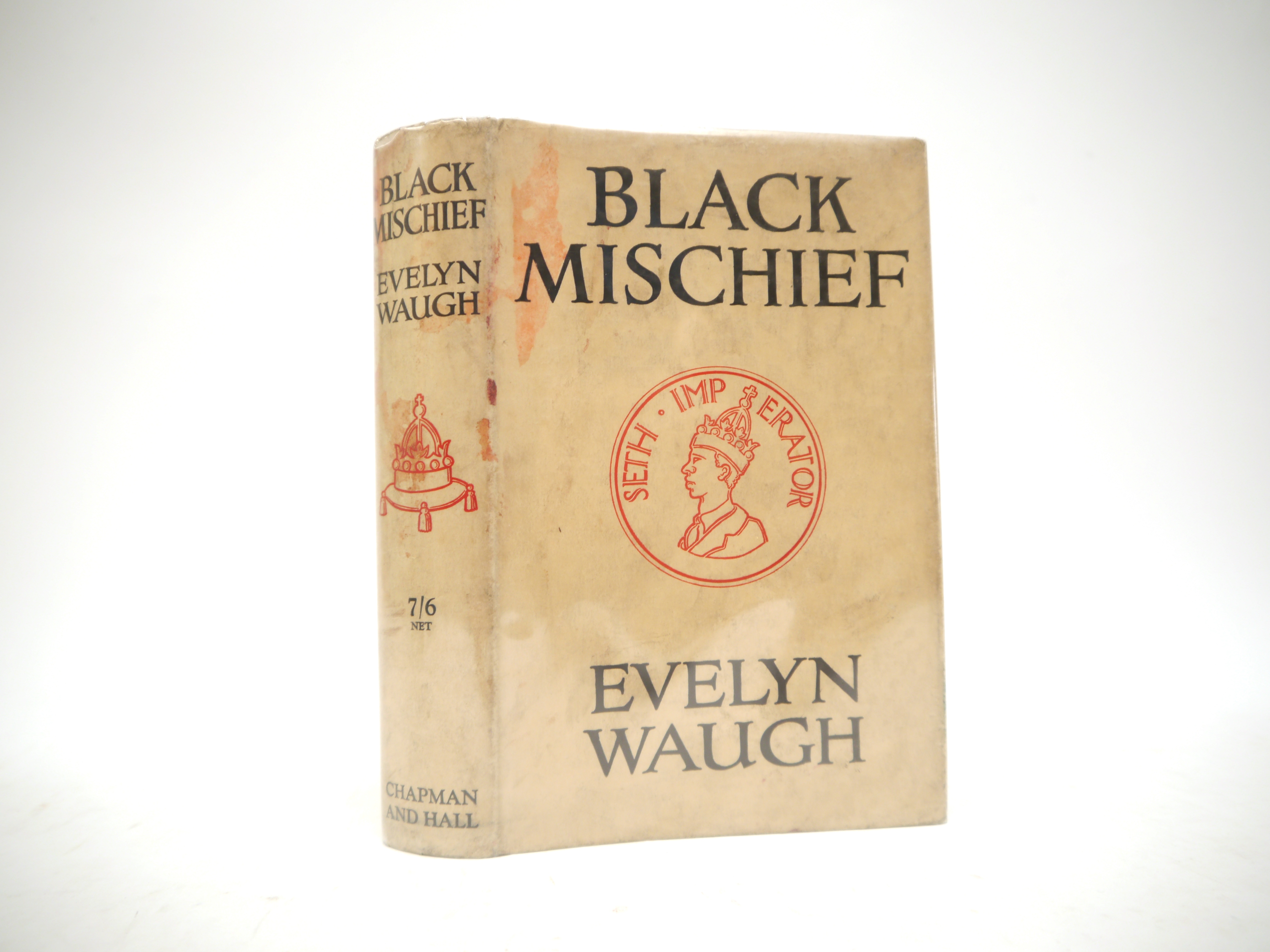 Evelyn Waugh: 'Black Mischief', London, Chapman & Hall, 1932, 1st edition, original snakeskin effect