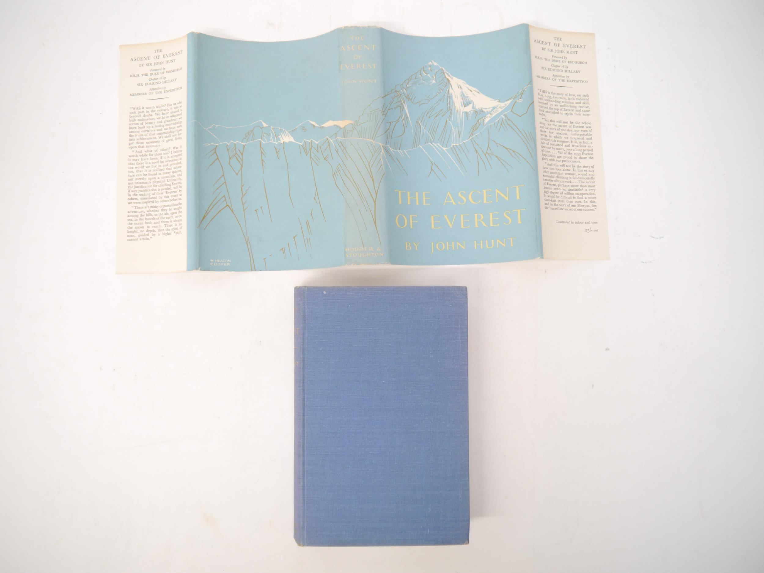 John Hunt: 'The Ascent of Everest', London, Hodder & Stoughton, 1953, 1st edition, signed by the - Image 4 of 4