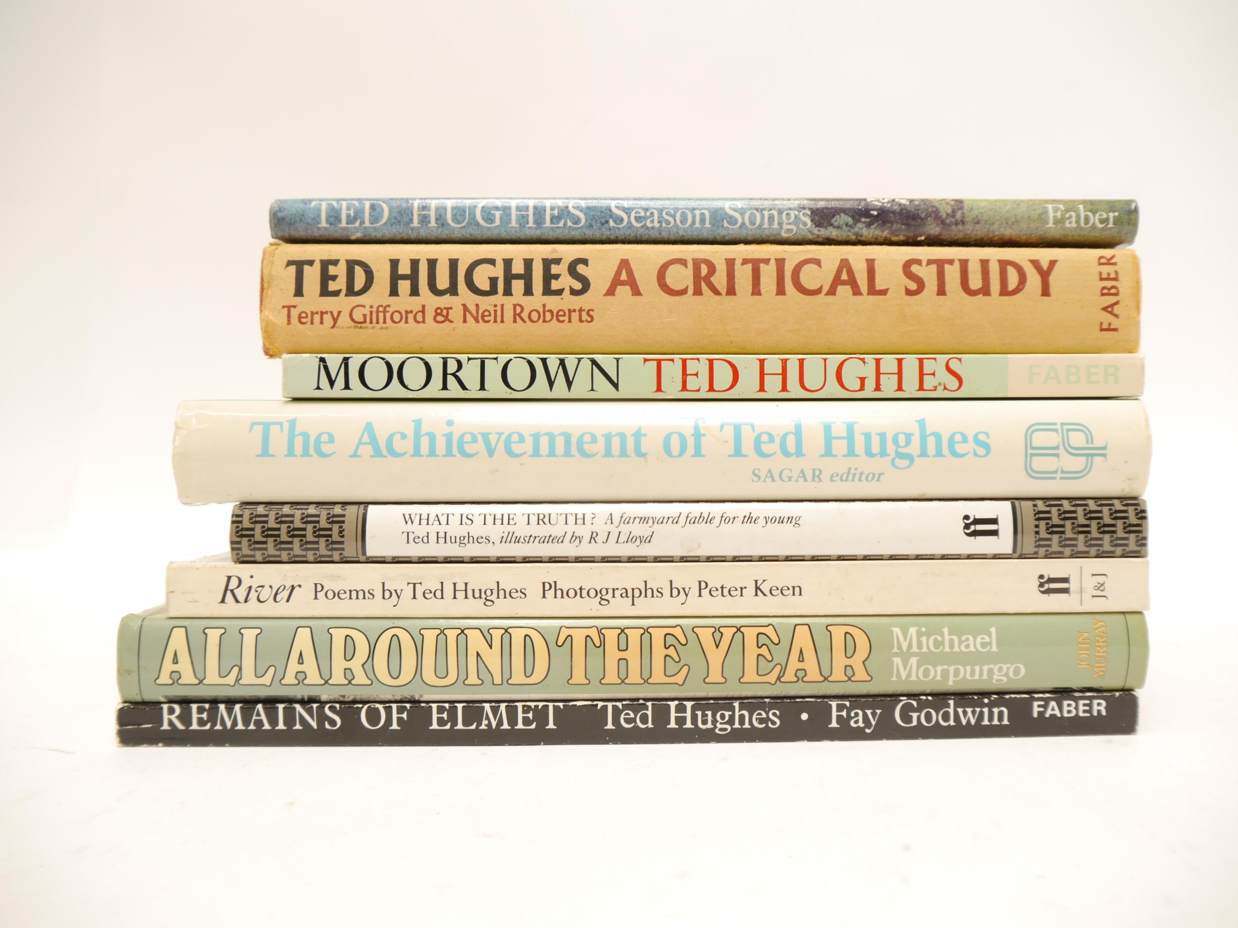 Ted Hughes, 8 titles, including 'Remains of Elmet', 1979, 1st edition, original wraps, 'River',
