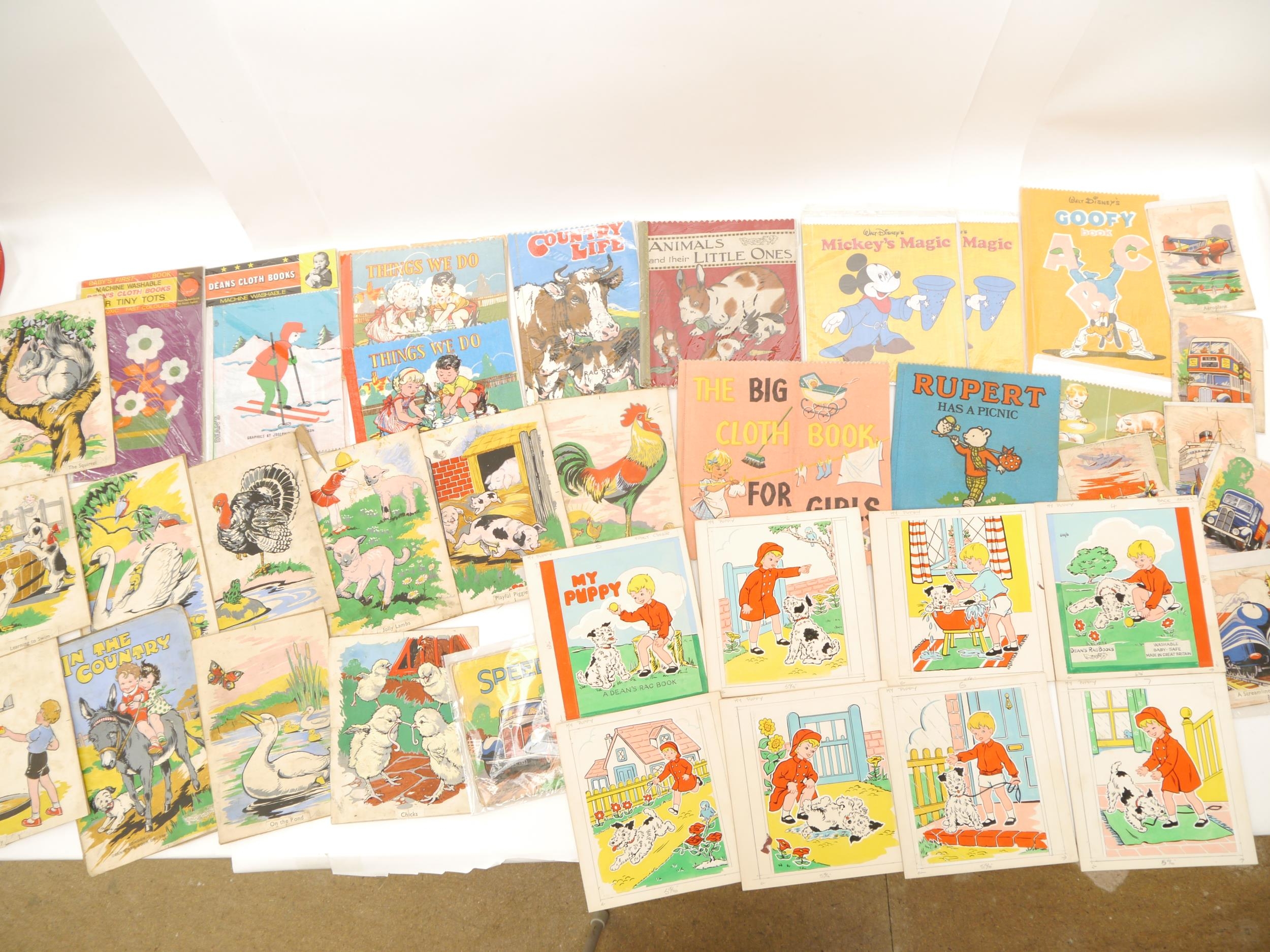 (Rag Books, Original Artwork.) A collection of Dean's Rag Books and other cloth children's books, - Bild 2 aus 2