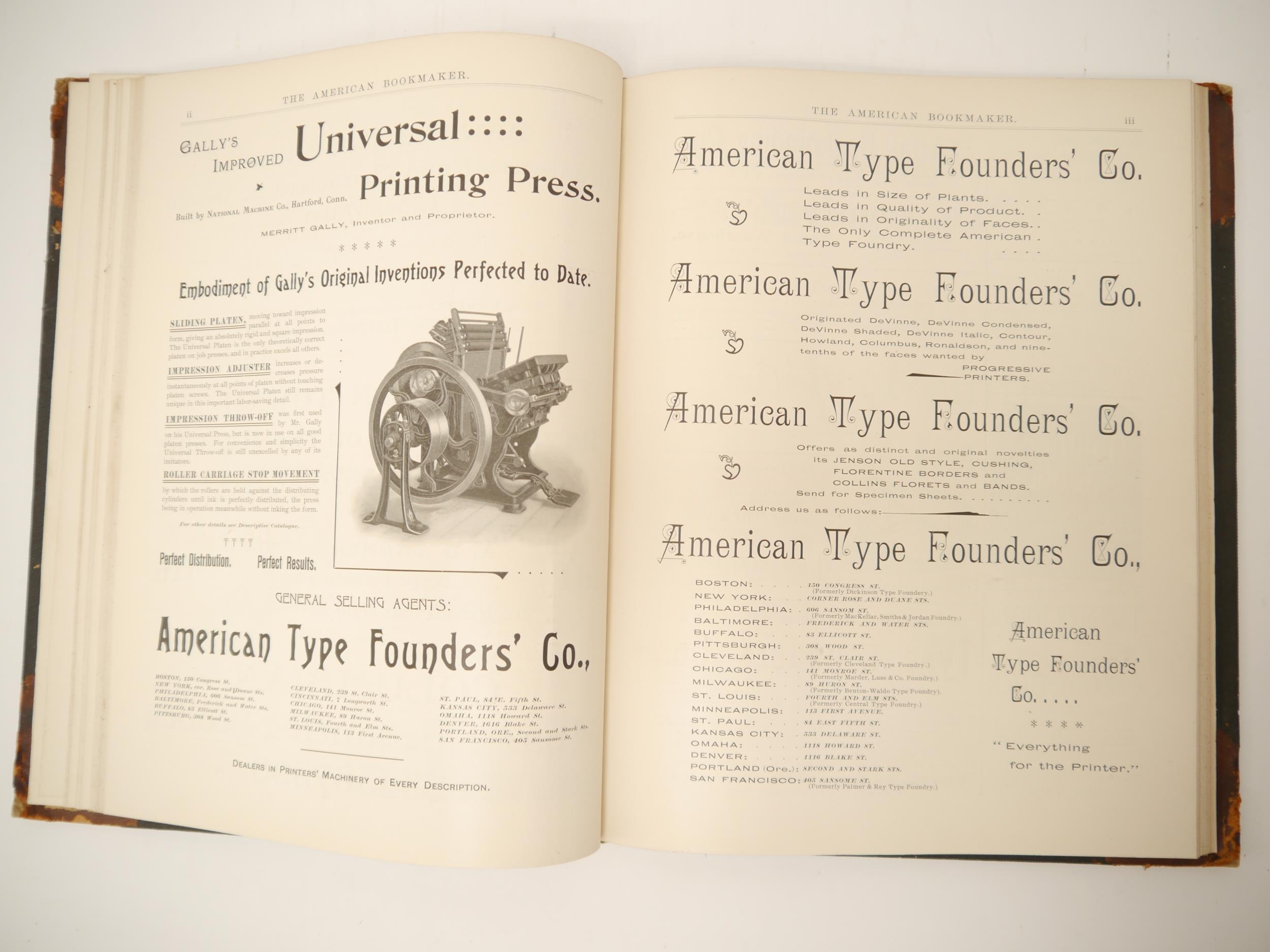 (Printing, Typography, Bookbinding & Design.) 'The American Bookmaker: A Journal of Technical Art - Image 4 of 4