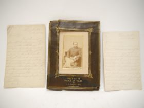 (Royal Family.) King Edward VII (1841-1910), signed albumen carte-de-visite by Alexander Bassano,