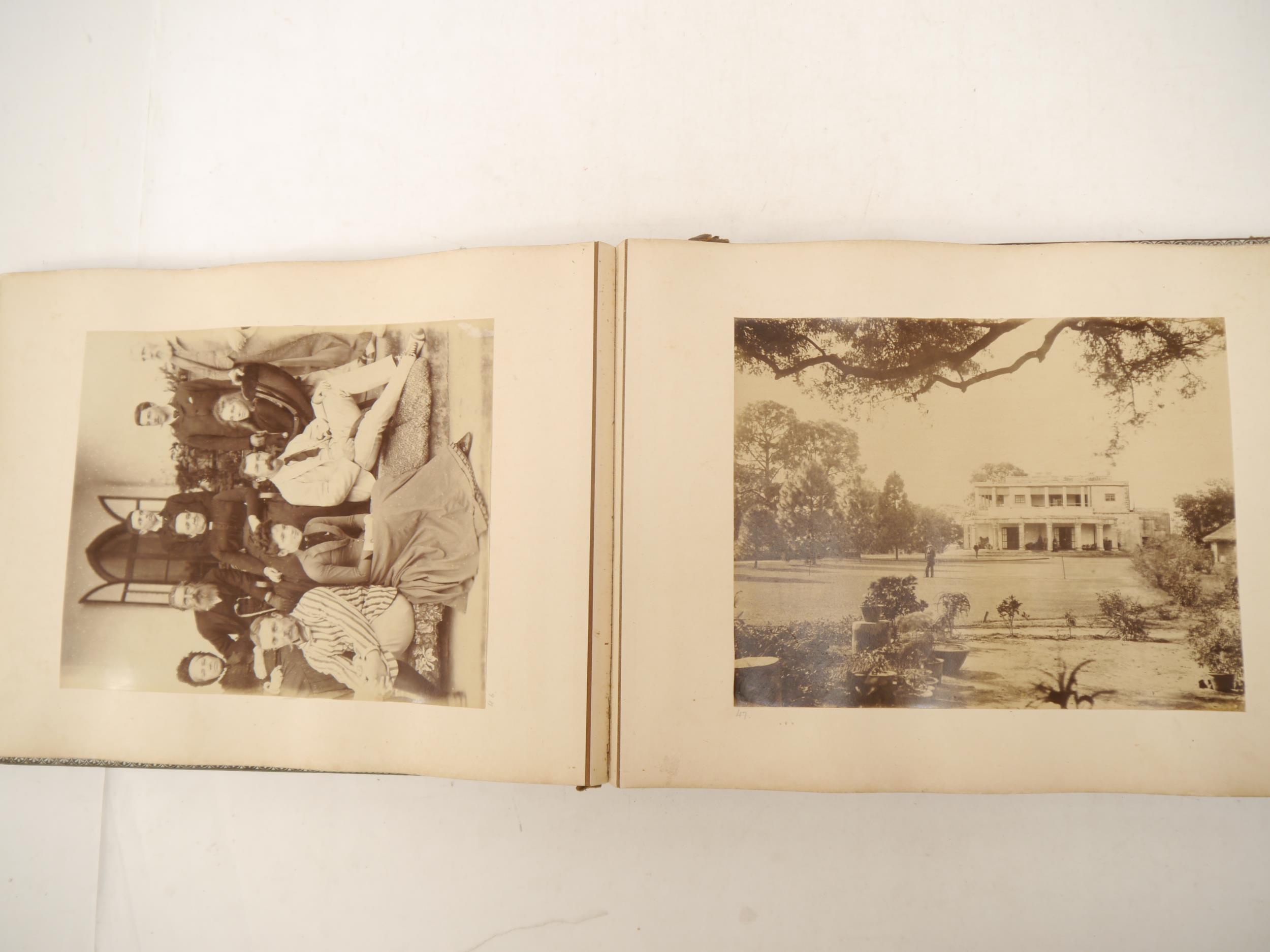 A victorian photograph album circa 1860's/ 70's containing approx 75 mounted albumen print - Bild 23 aus 40