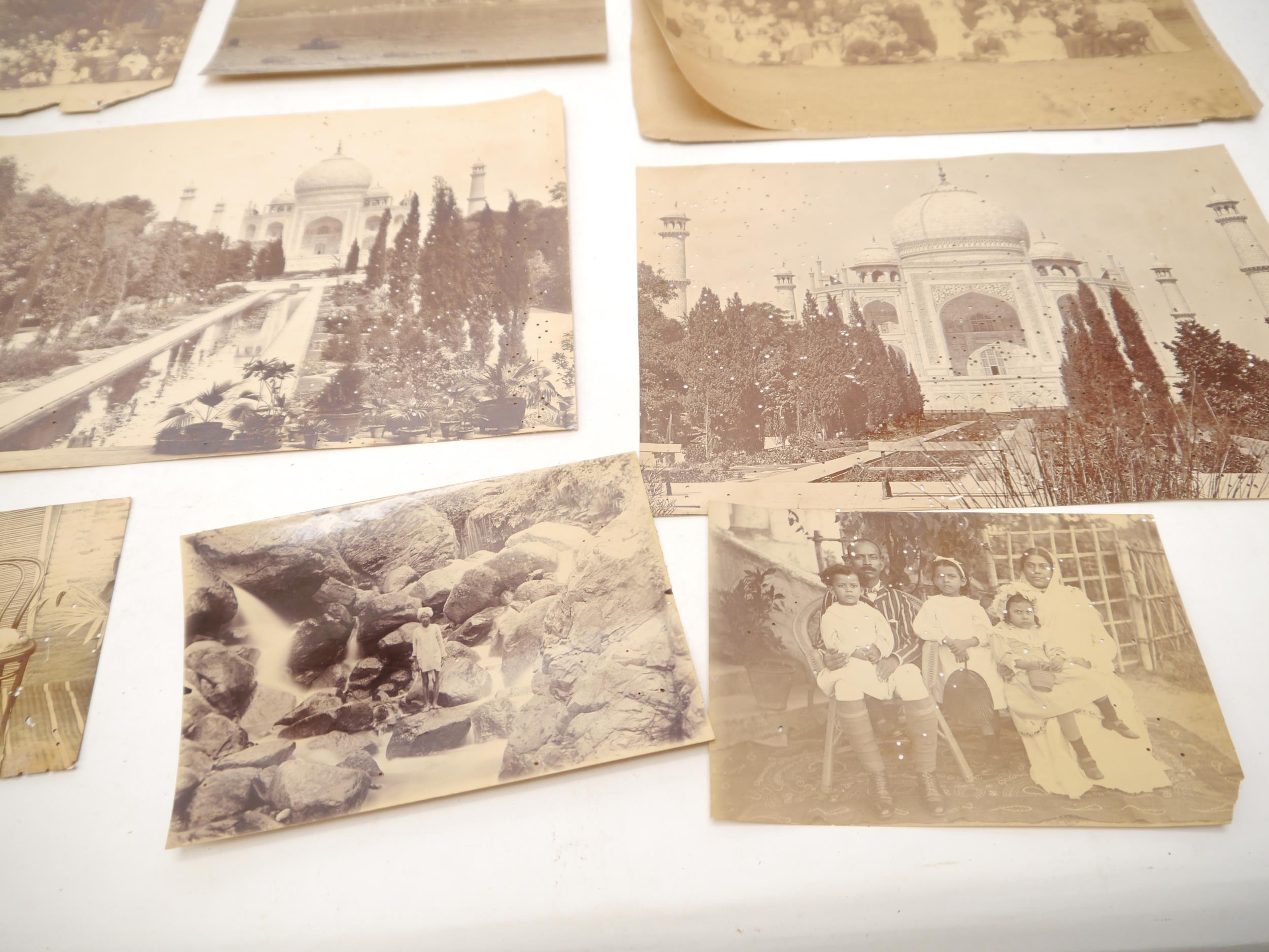 A collection of 15 albumen photographs of India, including Delhi, Simla, Kutab Minar at Dehli, Taj - Image 5 of 5
