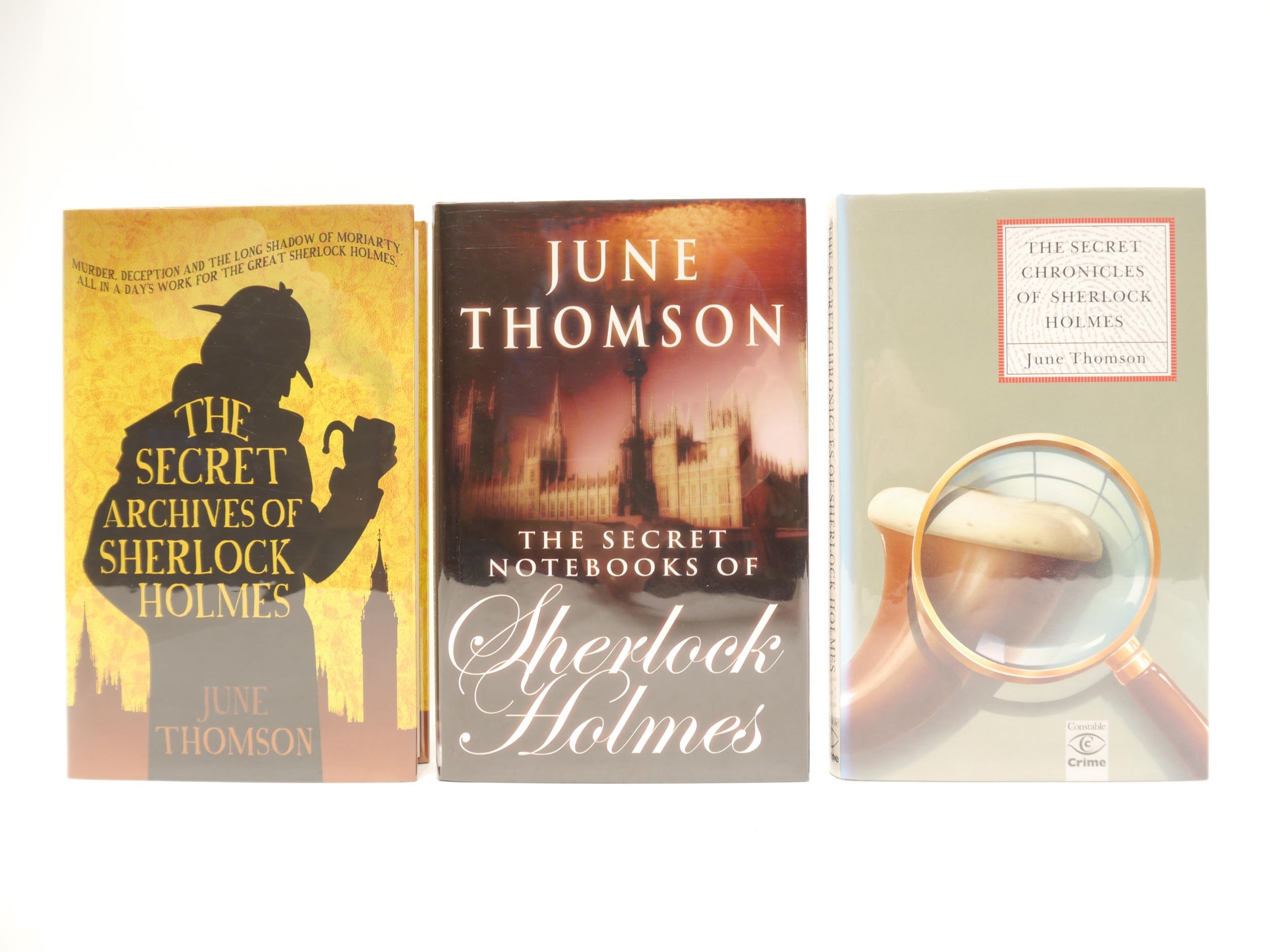June Thomson, 3 Sherlock Holmes pastiche collections of short stories, all 1st editions, all signed,
