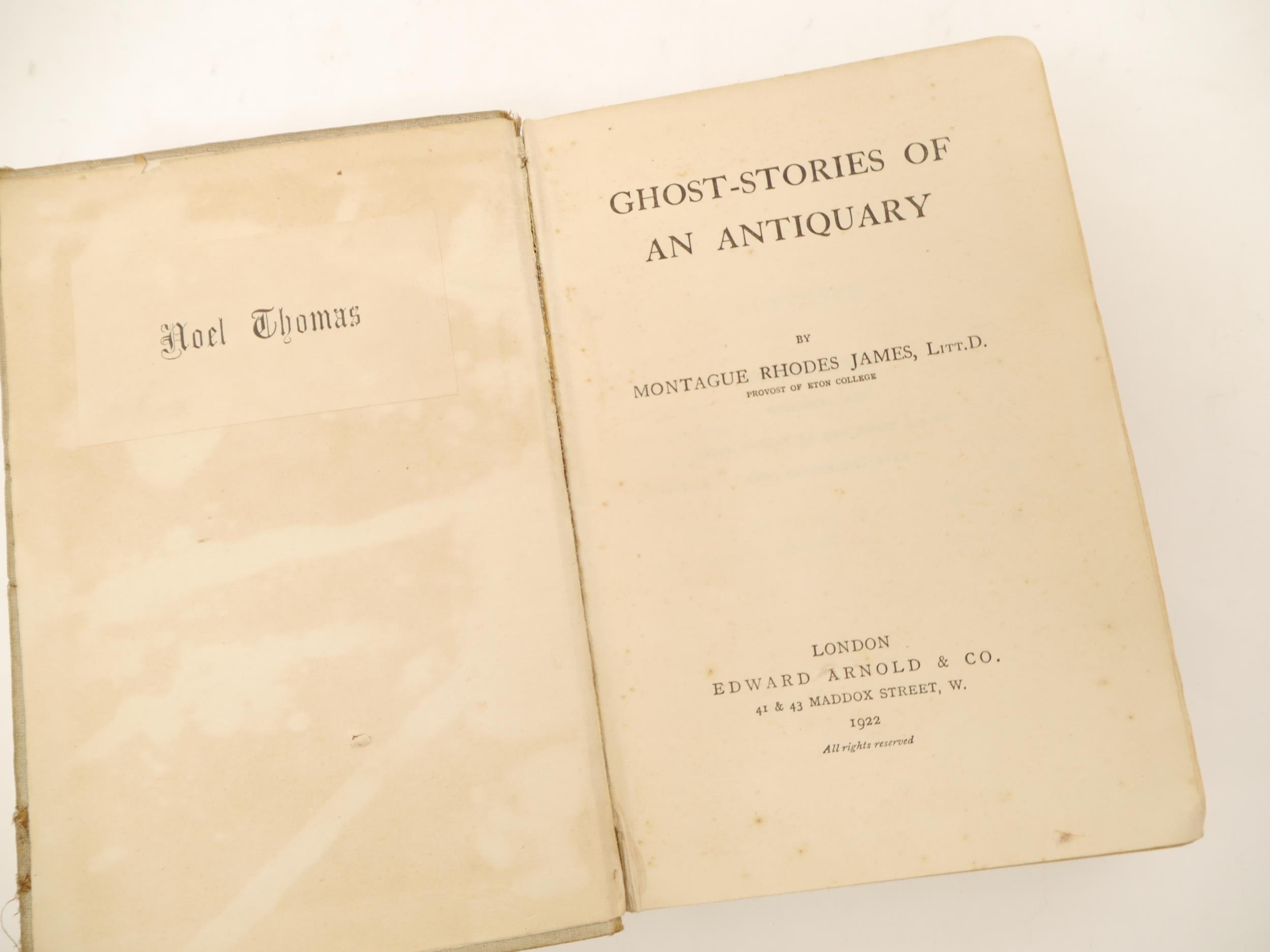 M.R. James: 'Ghost-Stories of an Antiquary', London, Edward Arnold, 1922, 6th impression, rear end - Image 2 of 2