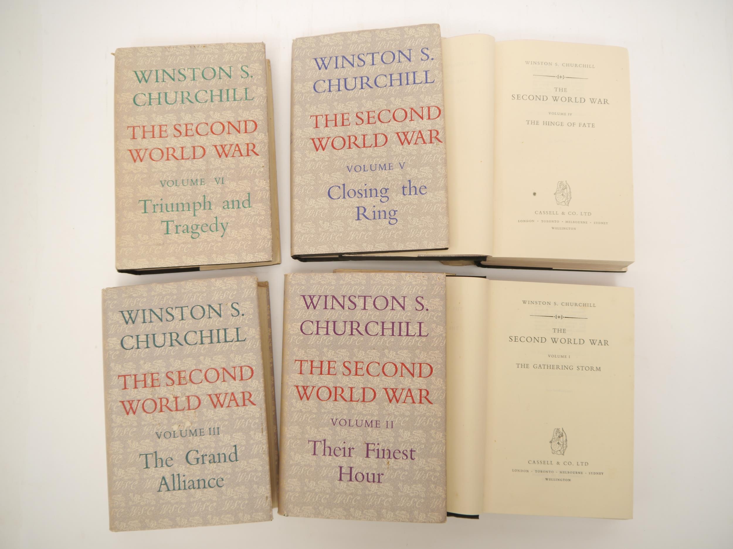 Winston Churchill: 'The Second World War', London, Cassell, 1948-1954, 1st edition, 6 volumes, - Image 2 of 3