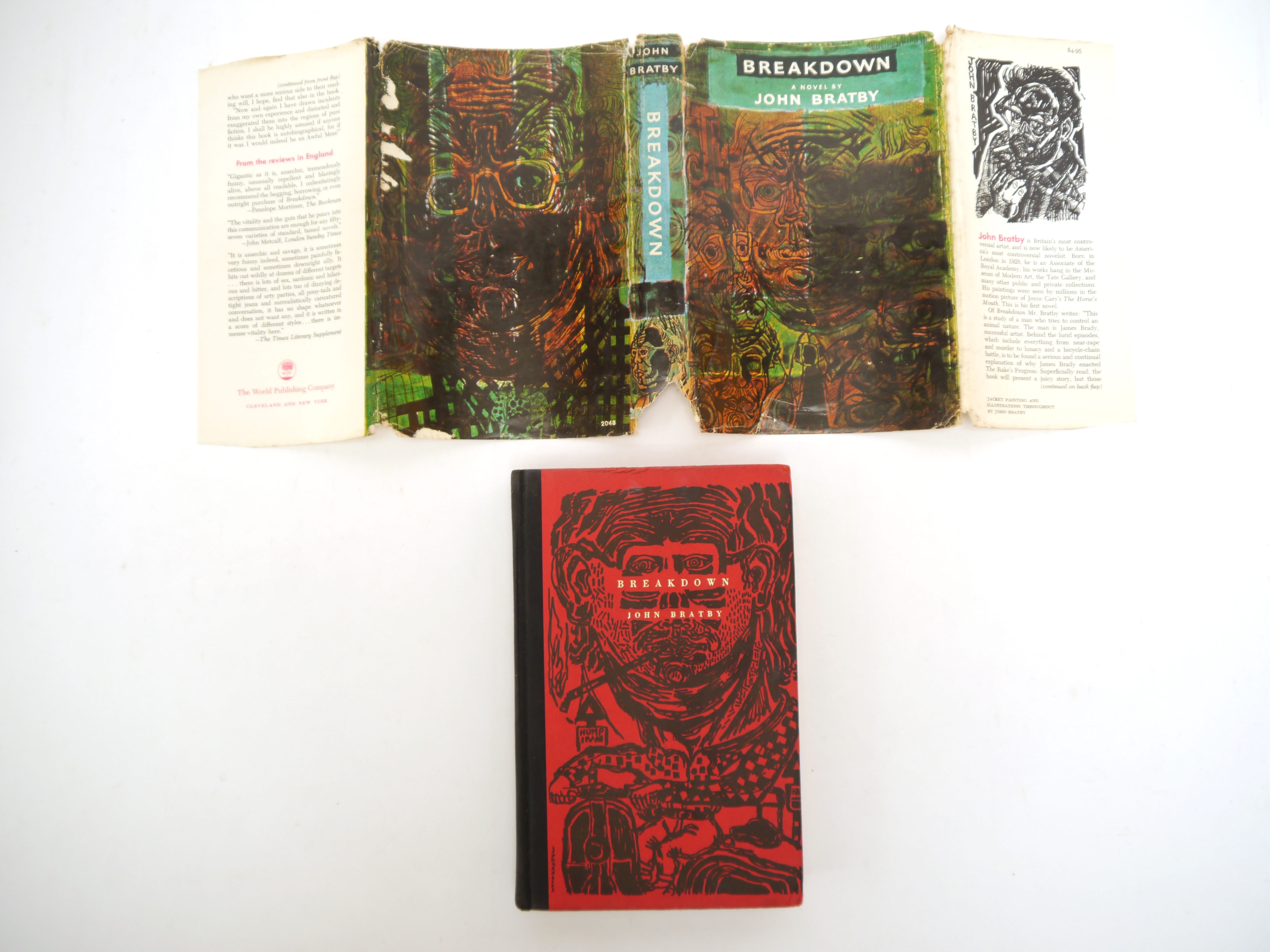 John Bratby: 'Breakdown', New York & Cleveland, World Publishing Co., 1960, 1st US edition, signed & - Bild 8 aus 13