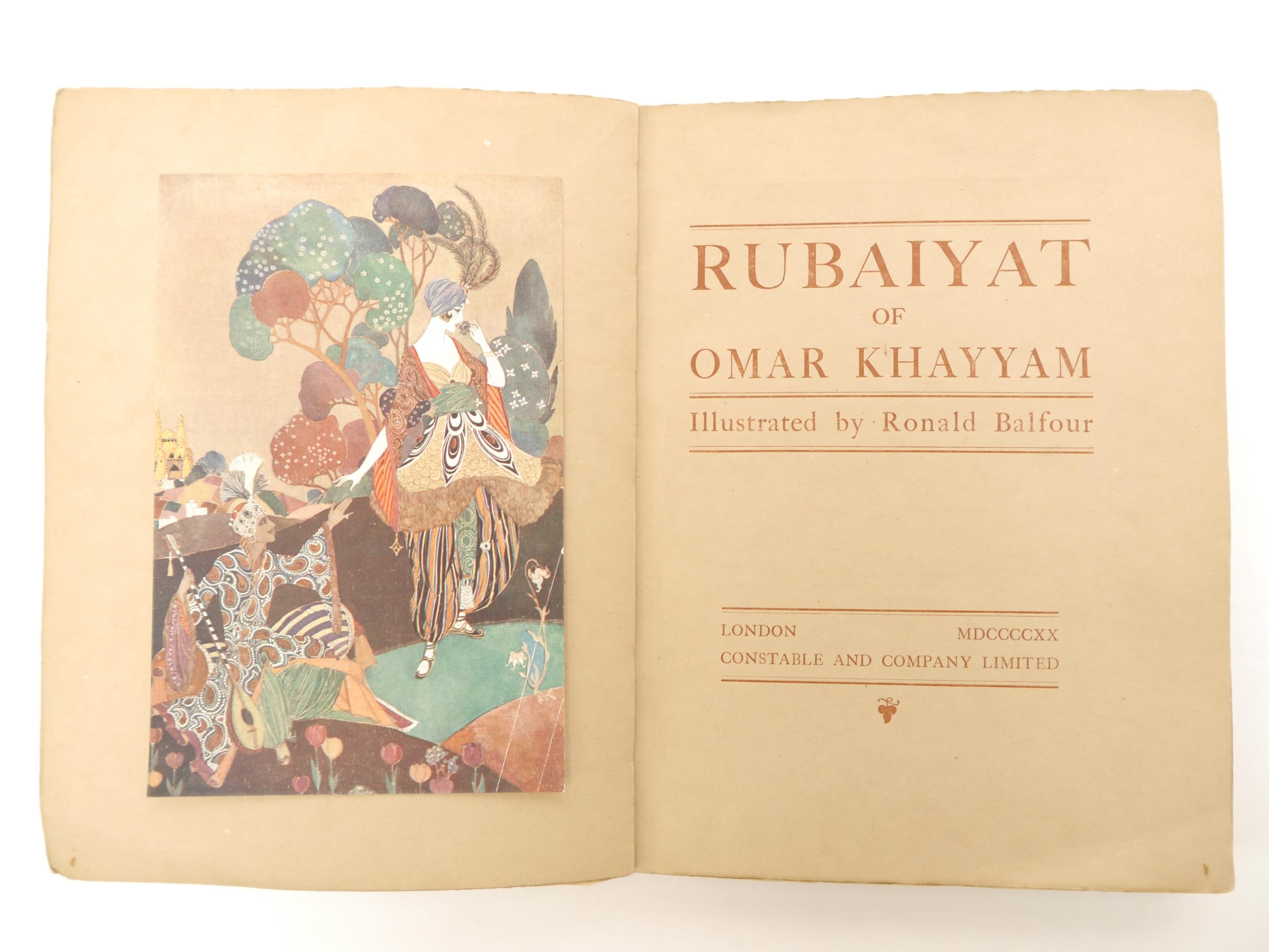 Ronald Balfour (ill.): 'Rubaiyat of Omar Khayyam', London, Constable & Company, 1920, 1st Balfour
