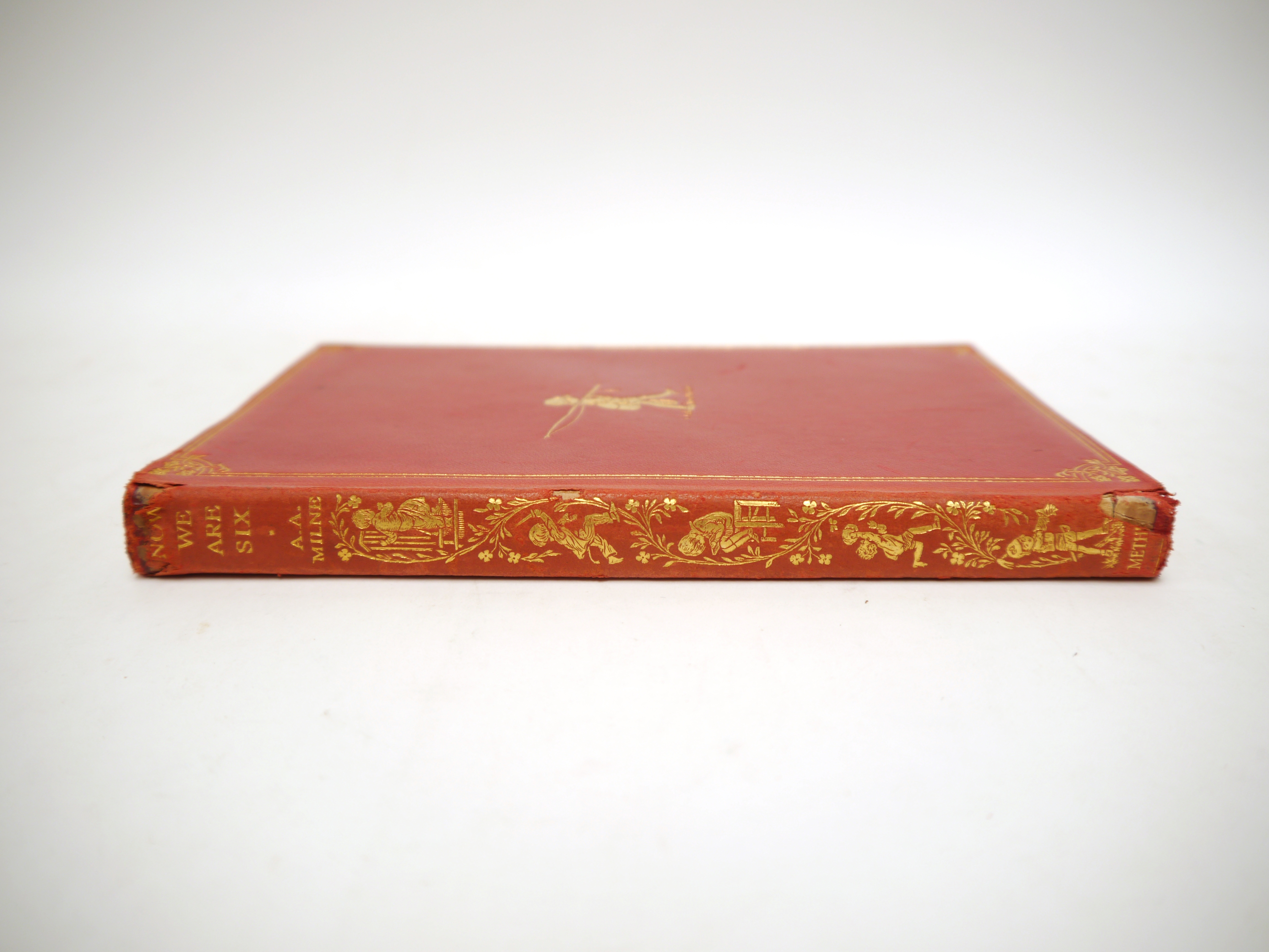 A.A. Milne: 'Now We Are Six', London, Methuen, 1927, 1st edition, publisher's deluxe issue, bound in - Image 6 of 7
