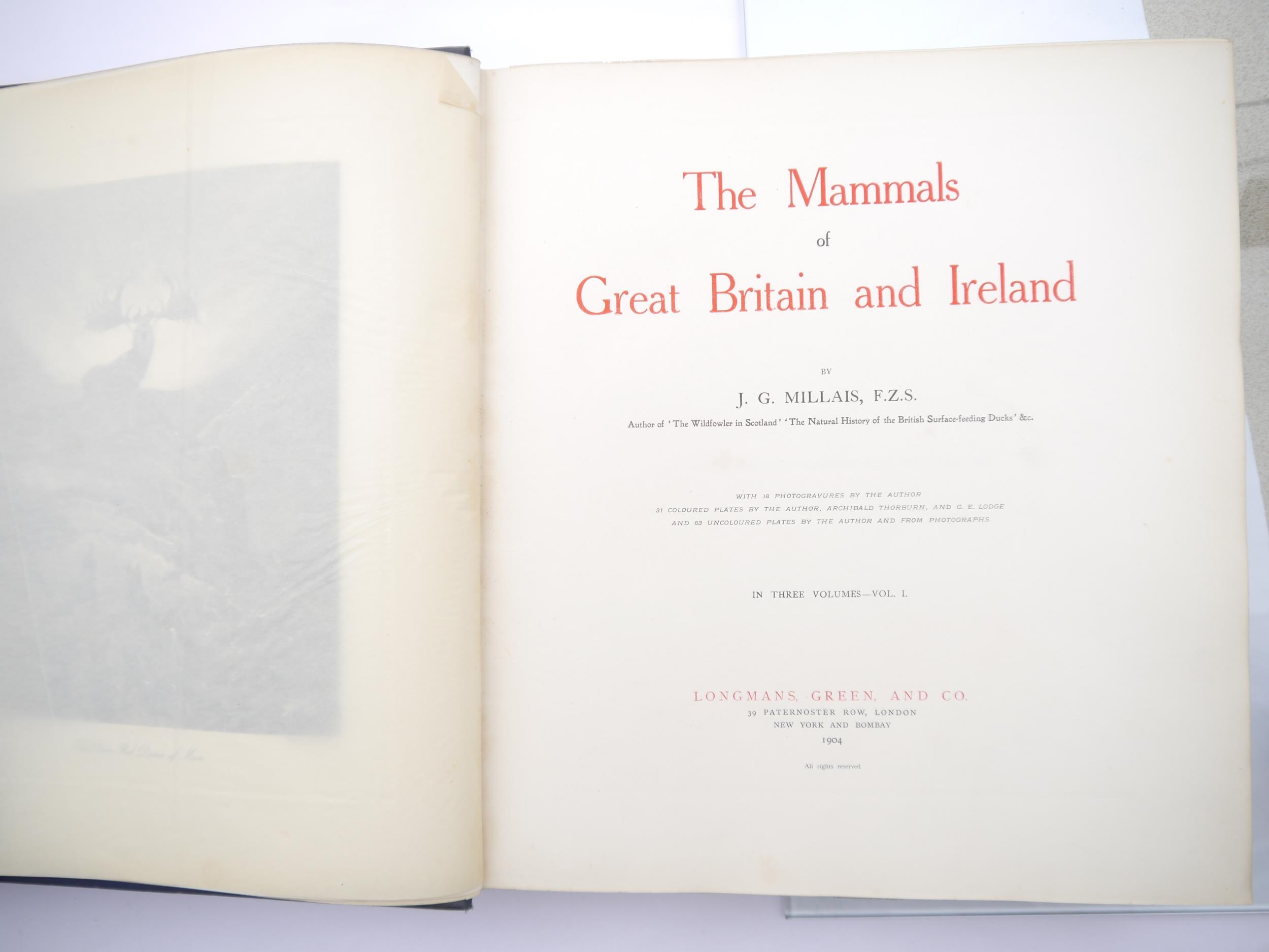 John Guille Millais: 'The Mammals of Great Britain and Ireland', London, Longmans, Green and Co., - Image 4 of 6
