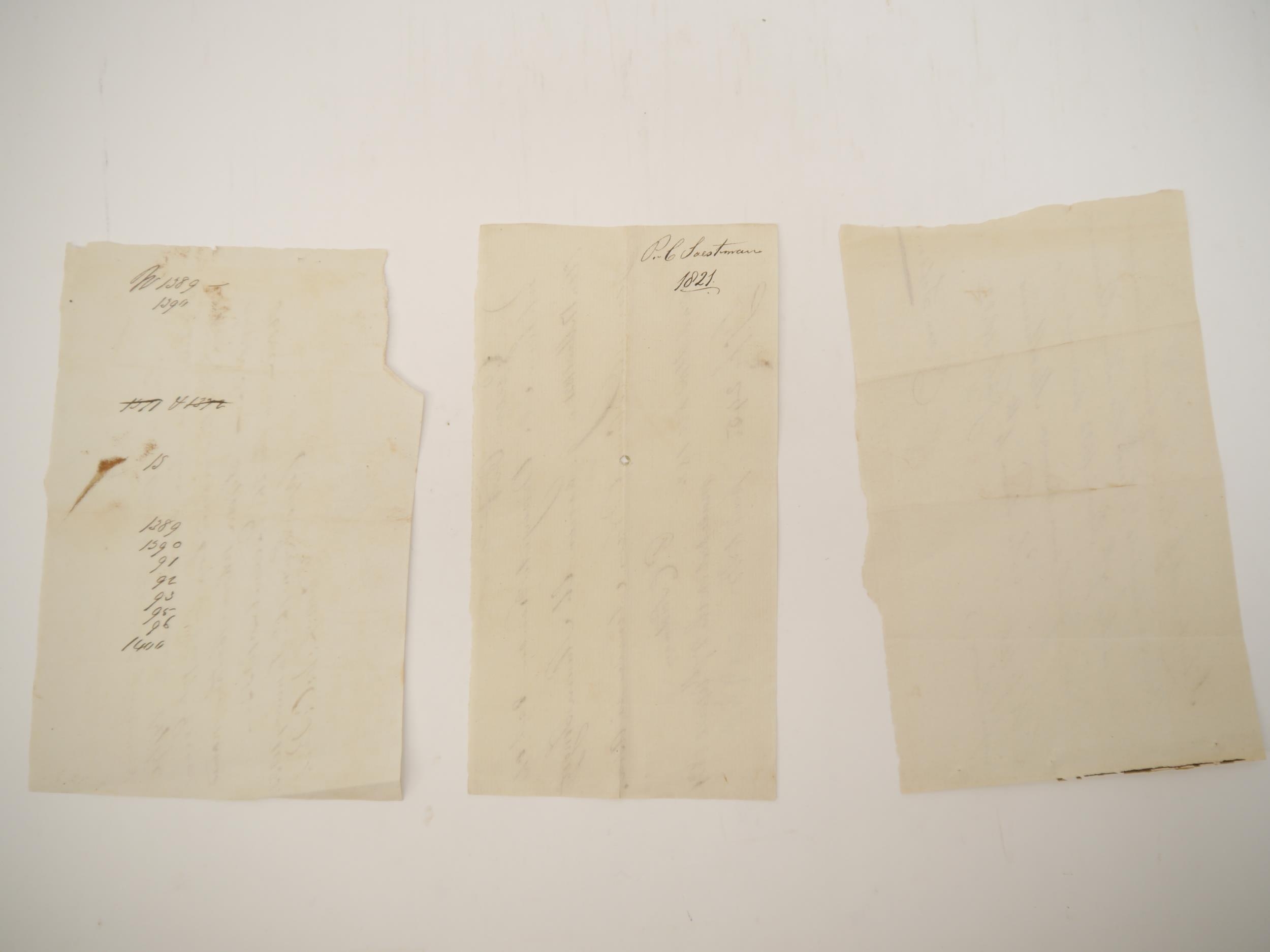 Three handwritten certificates of birth for slaves, all Cape Town, 1820's-30's, comprising - Bild 2 aus 2