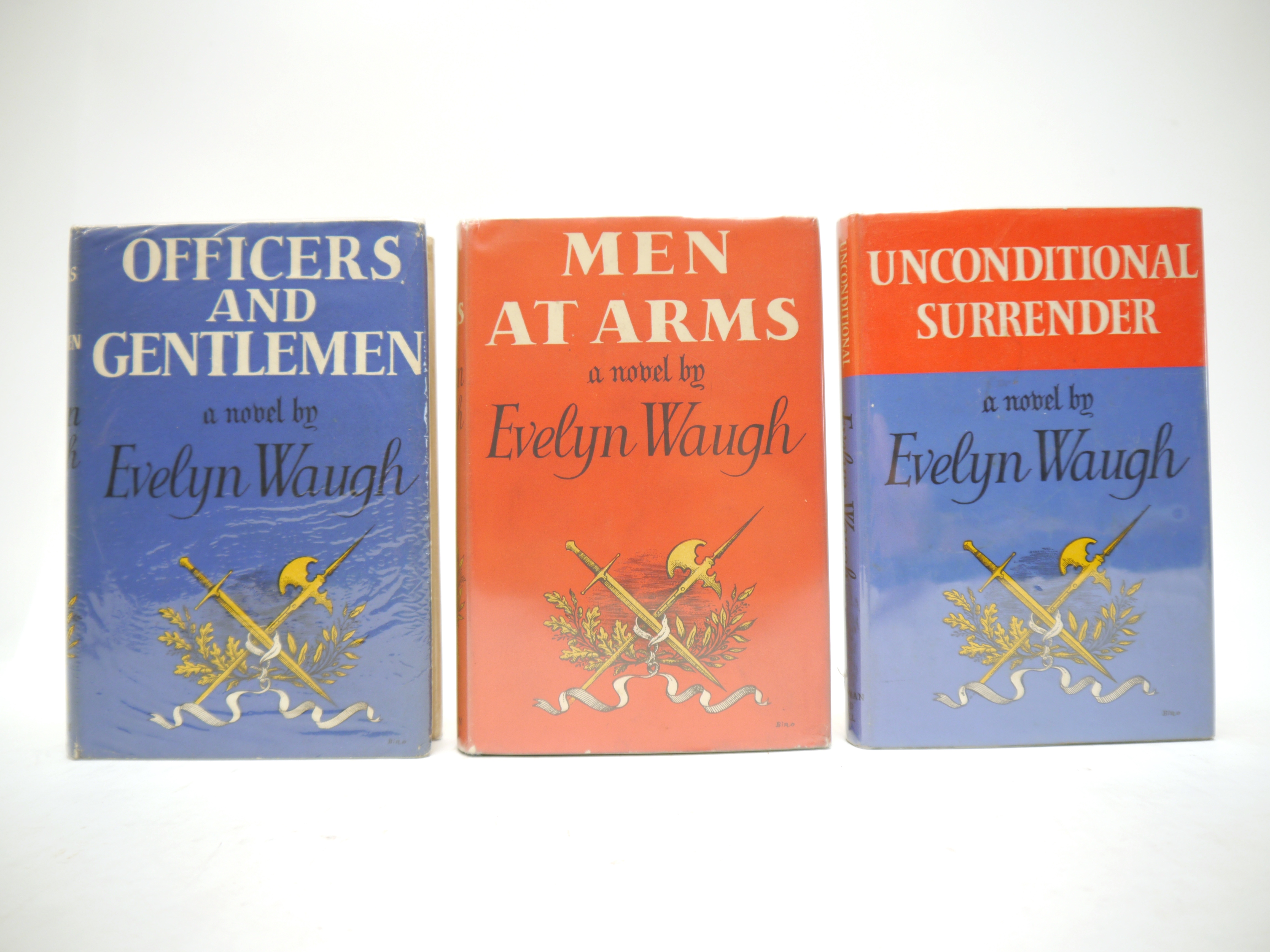 Evelyn Waugh, Sword of Honour trilogy: 'Men at Arms', 1952, 1st edition, 'Officers and Gentlemen',