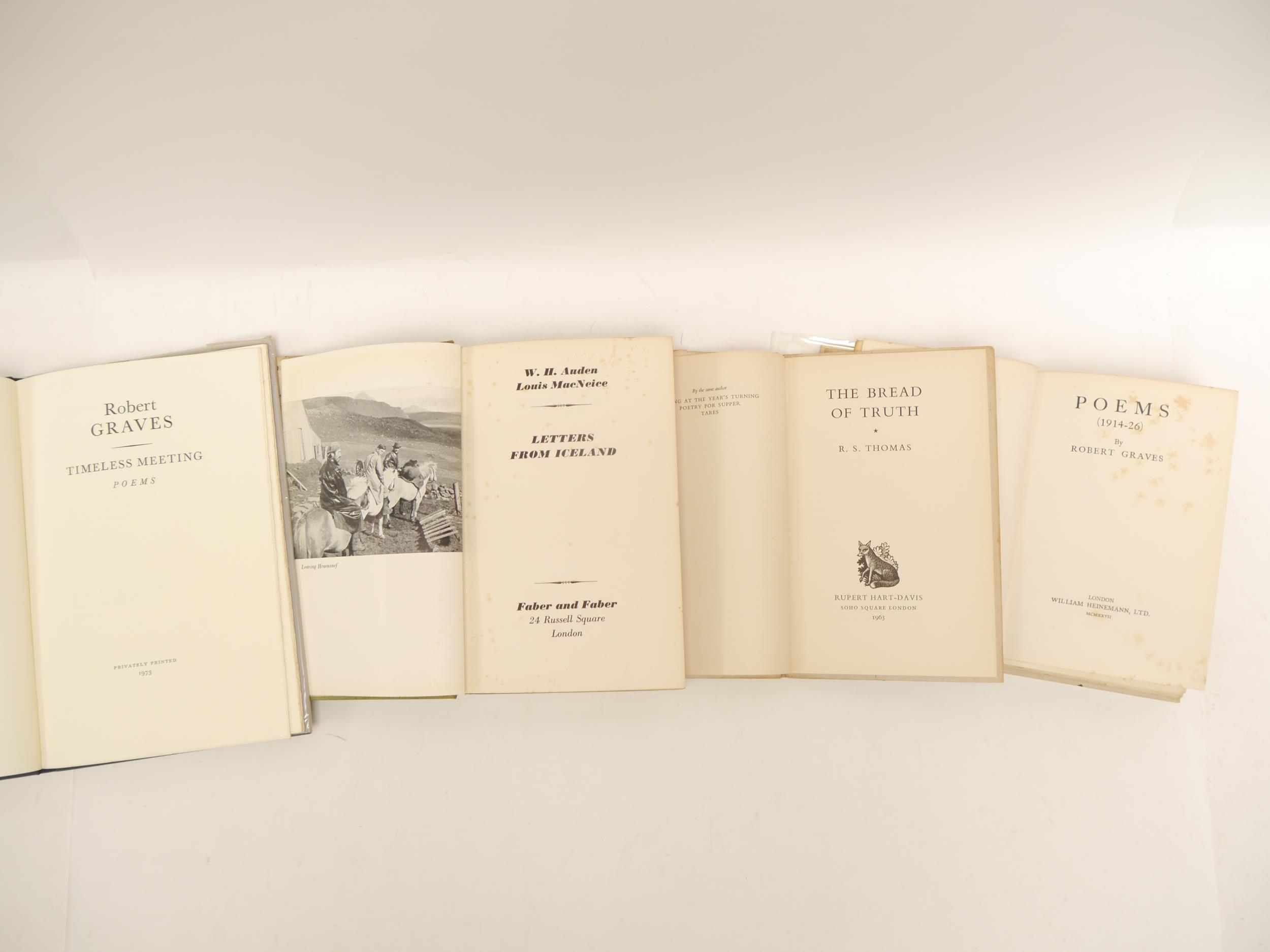 Robert Graves, 2 titles: 'Poems (1914-1926)', London, William Heinemann, 1927, 1st edition, original - Bild 2 aus 2