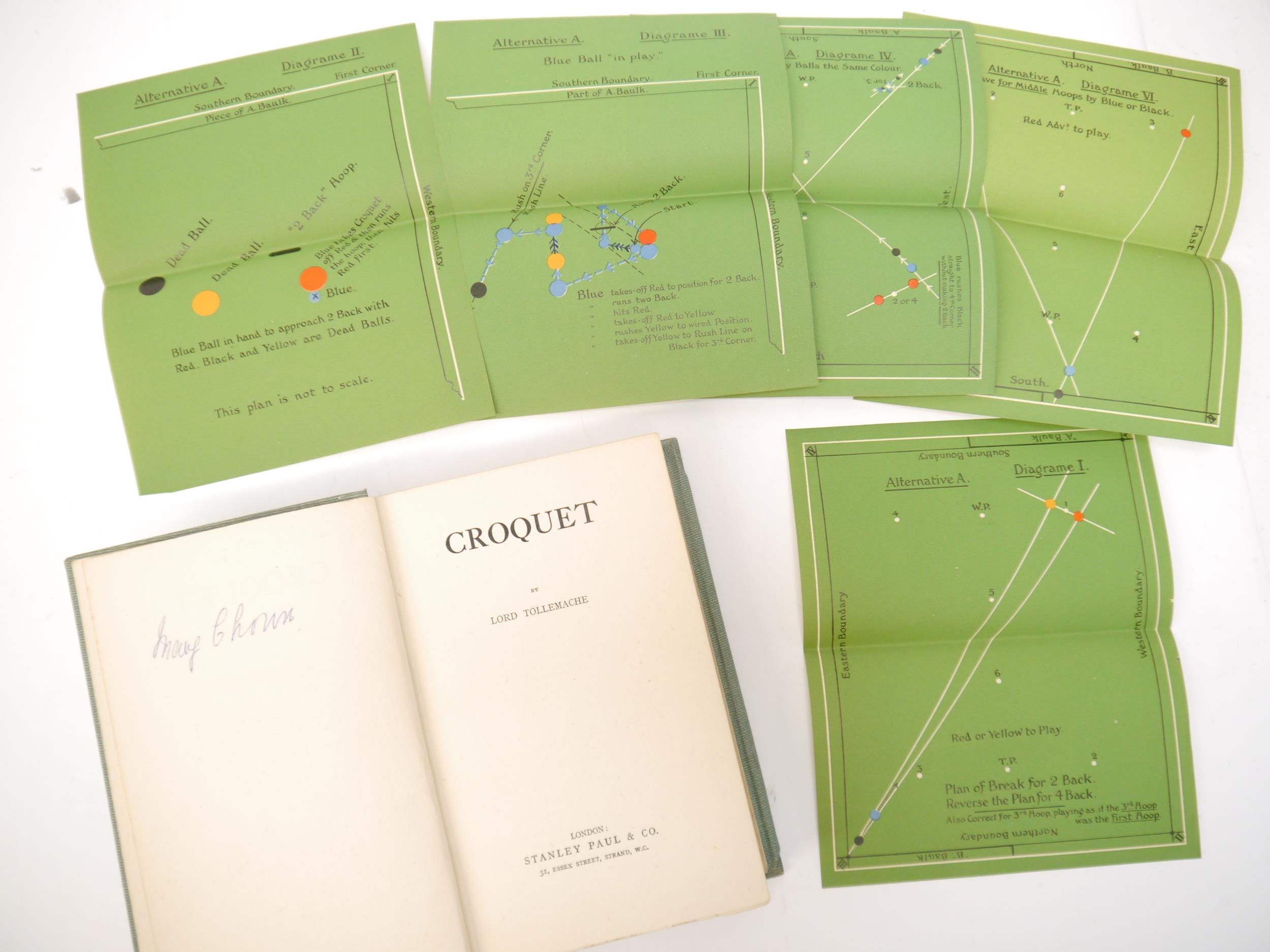 Lord Tollemache: 'Croquet', London, Stanley Paul, 1914, 1st edition, 91 b/w ills. from photographs - Bild 2 aus 2