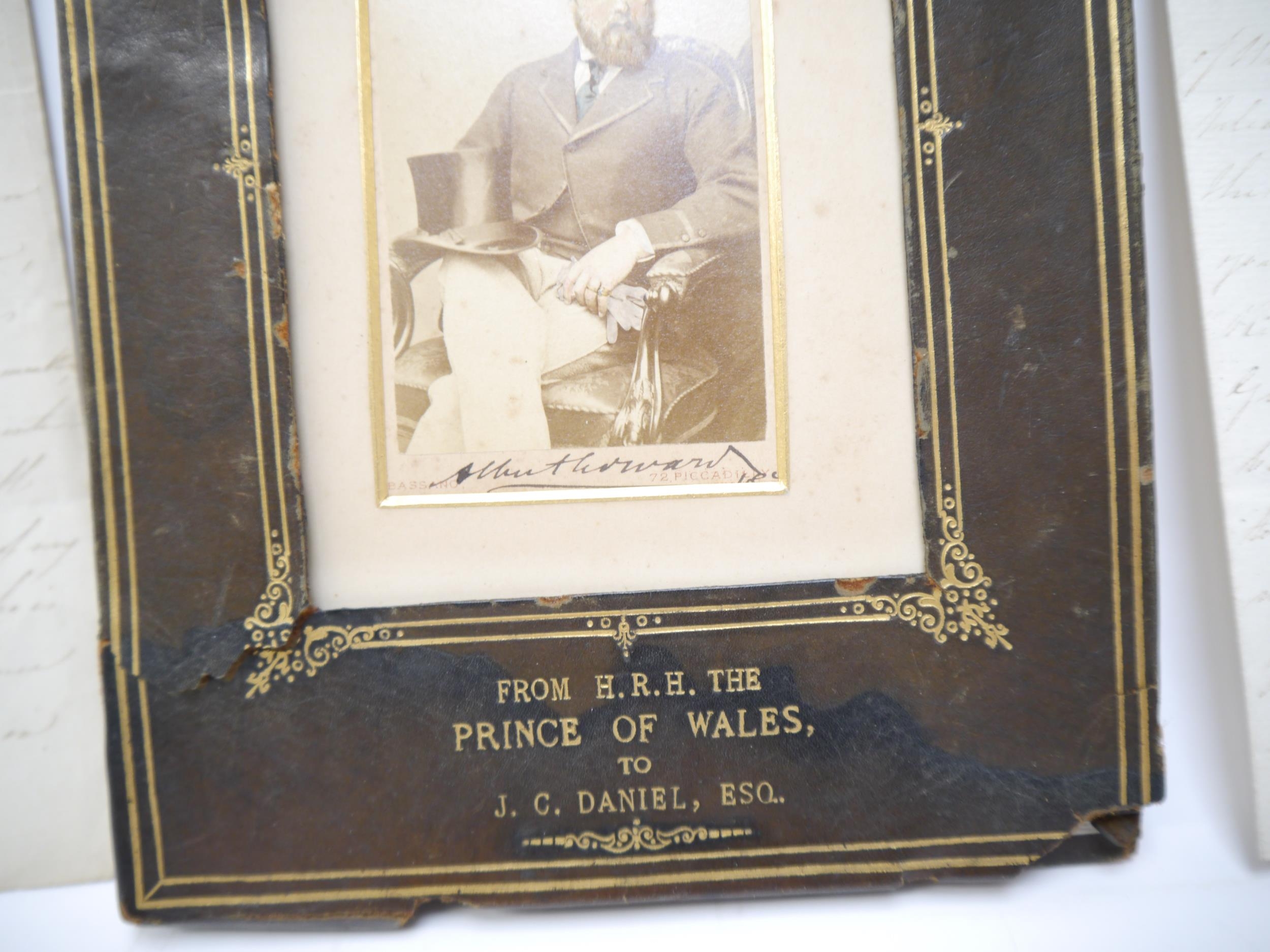 (Royal Family.) King Edward VII (1841-1910), signed albumen carte-de-visite by Alexander Bassano, - Bild 2 aus 4