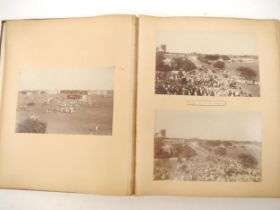 A circa late 19th Century photograph album containing approximately 18 albumen print and other