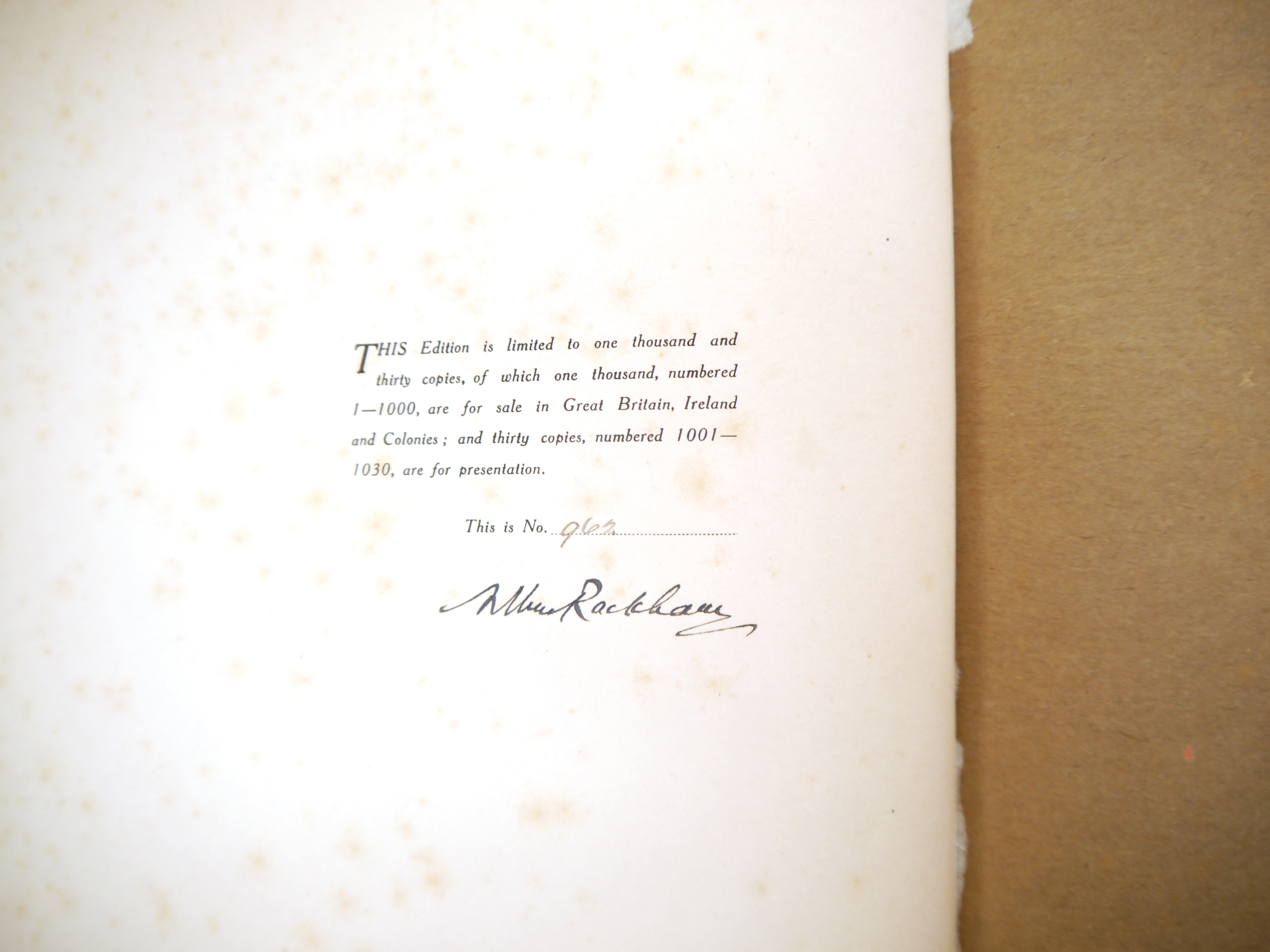 Arthur Rackham (ill.): 'Arthur Rackham's Book of Pictures. With an Introduction by Sir Arthur - Image 6 of 8