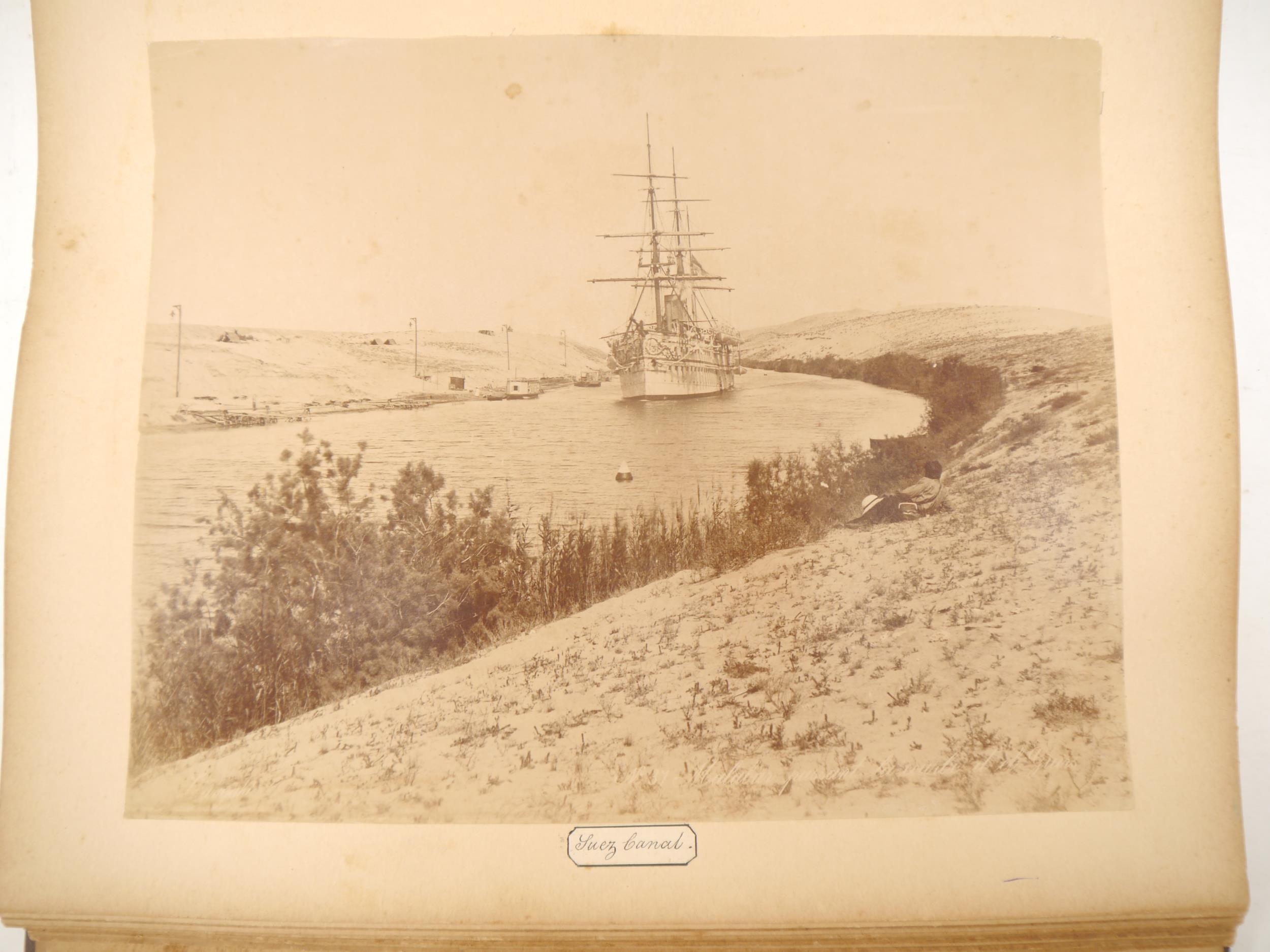 A circa late 19th Century photograph album containing approximately 18 albumen print and other - Bild 9 aus 17