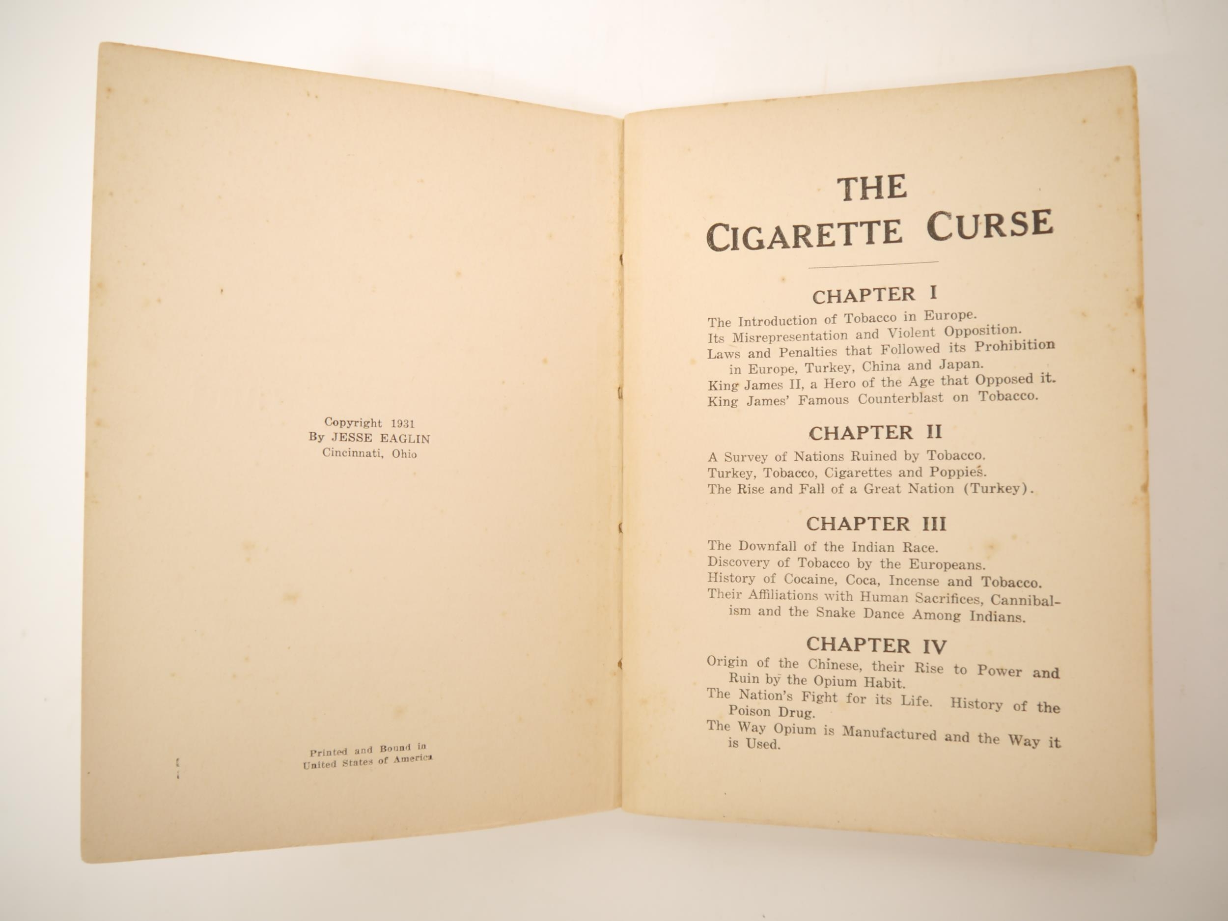 (Tobacco, Smoking, Narcotics, Anti Smoking.) Jesse Eaglin: 'The CC Cough-fin Brand Cigarettes', - Image 2 of 4