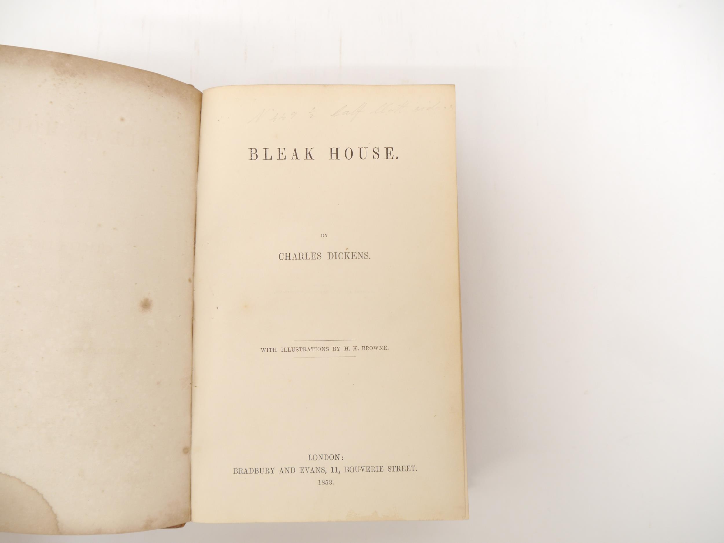 Charles Dickens: 'Bleak House', London, Bradbury & Evans, 1853, 1st edition in book form, conforms - Image 2 of 5