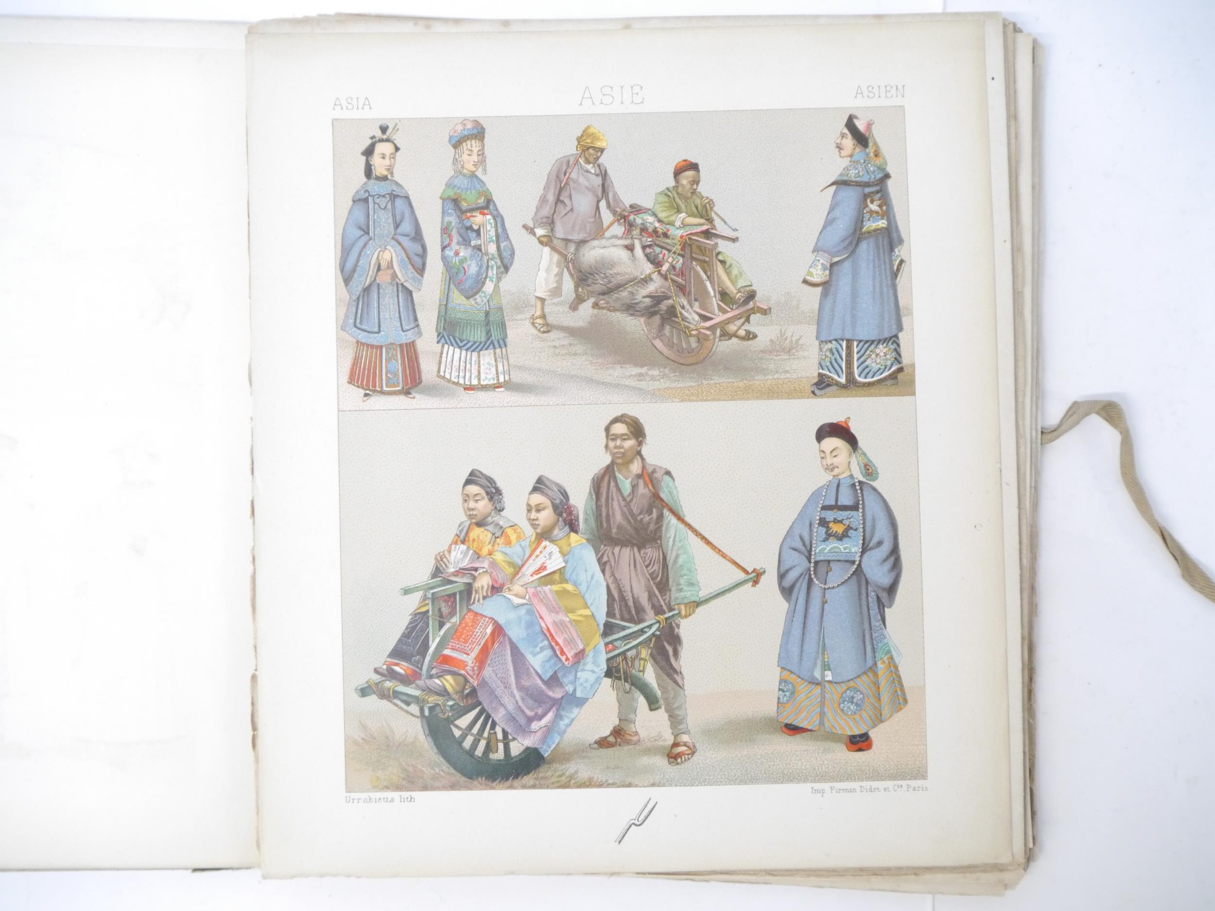 (Chromolithograph plates, Costume.) Auguste Racinet: 'Le Costume Historique', Paris, Firmin-Didot et - Image 5 of 16