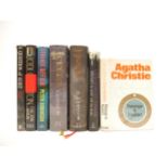 Seven assorted crime fiction and historical crime fiction first editions, comprising Agatha