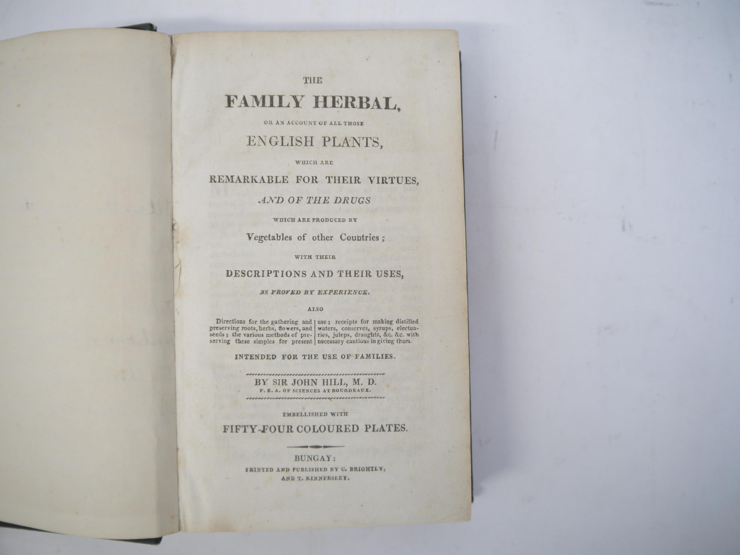 Sir John Hill: 'The Family Herbal, or an account of all those English Plants which are remarkable - Image 3 of 3