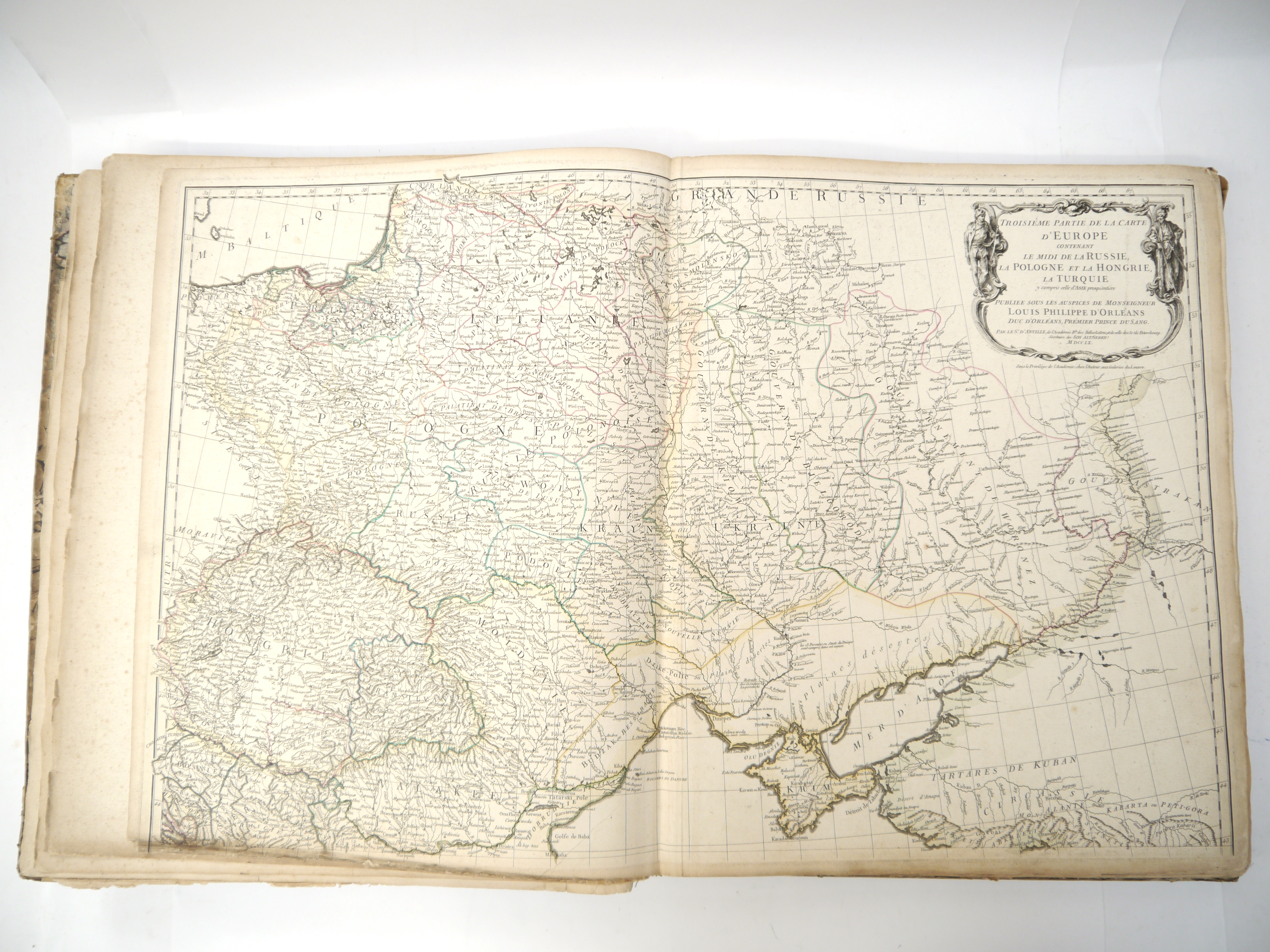 (Atlas.), EARLIEST ISSUES INCLUDING LOUISIANA, JEAN BAPTISTE BOURGUIGNON D’ANVILLE. A Composite - Image 15 of 33