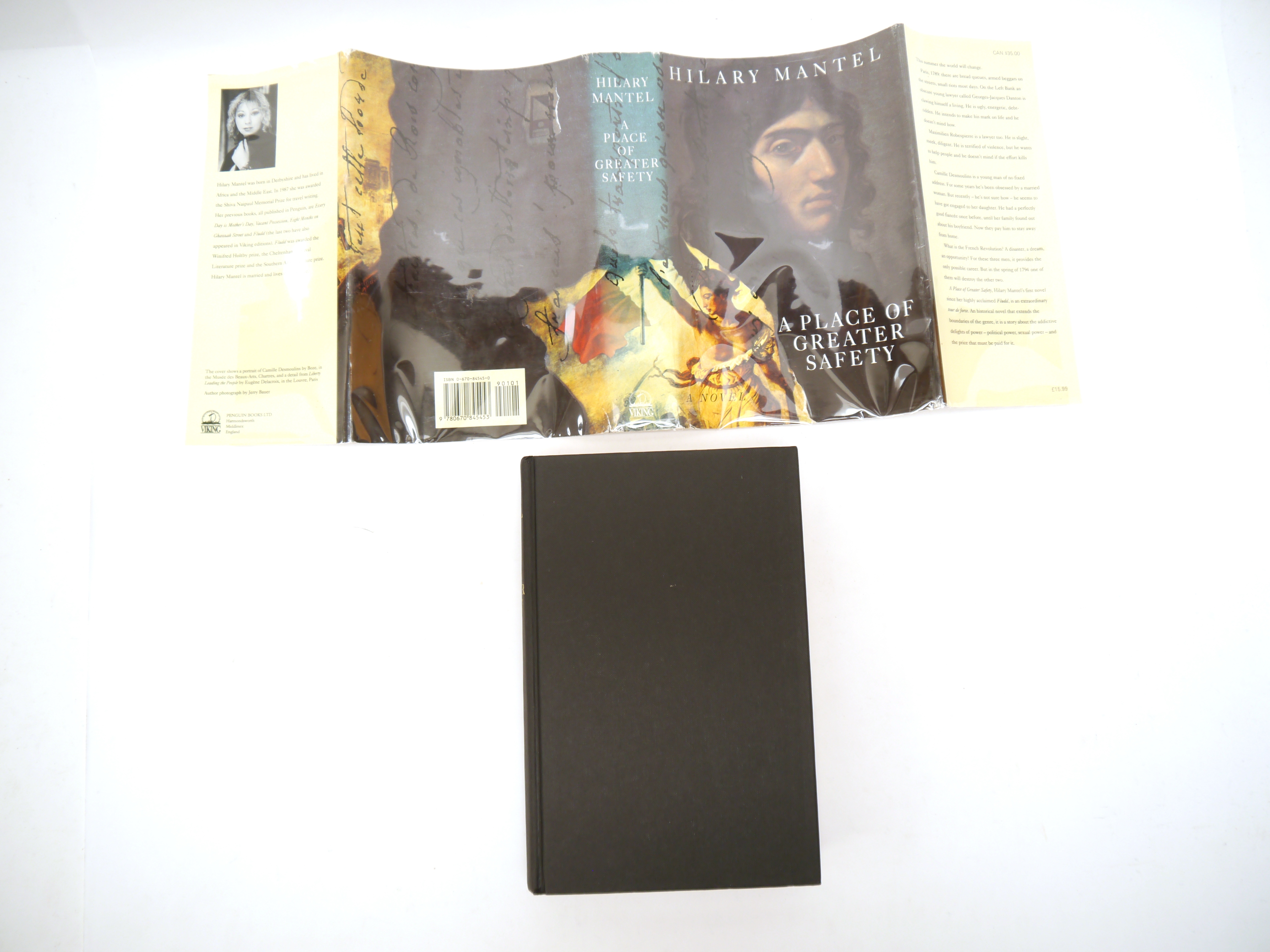 Hilary Mantel: 'A Place of Greater Safety', London, Viking, 1992, 1st edition, card piece signed - Bild 4 aus 4