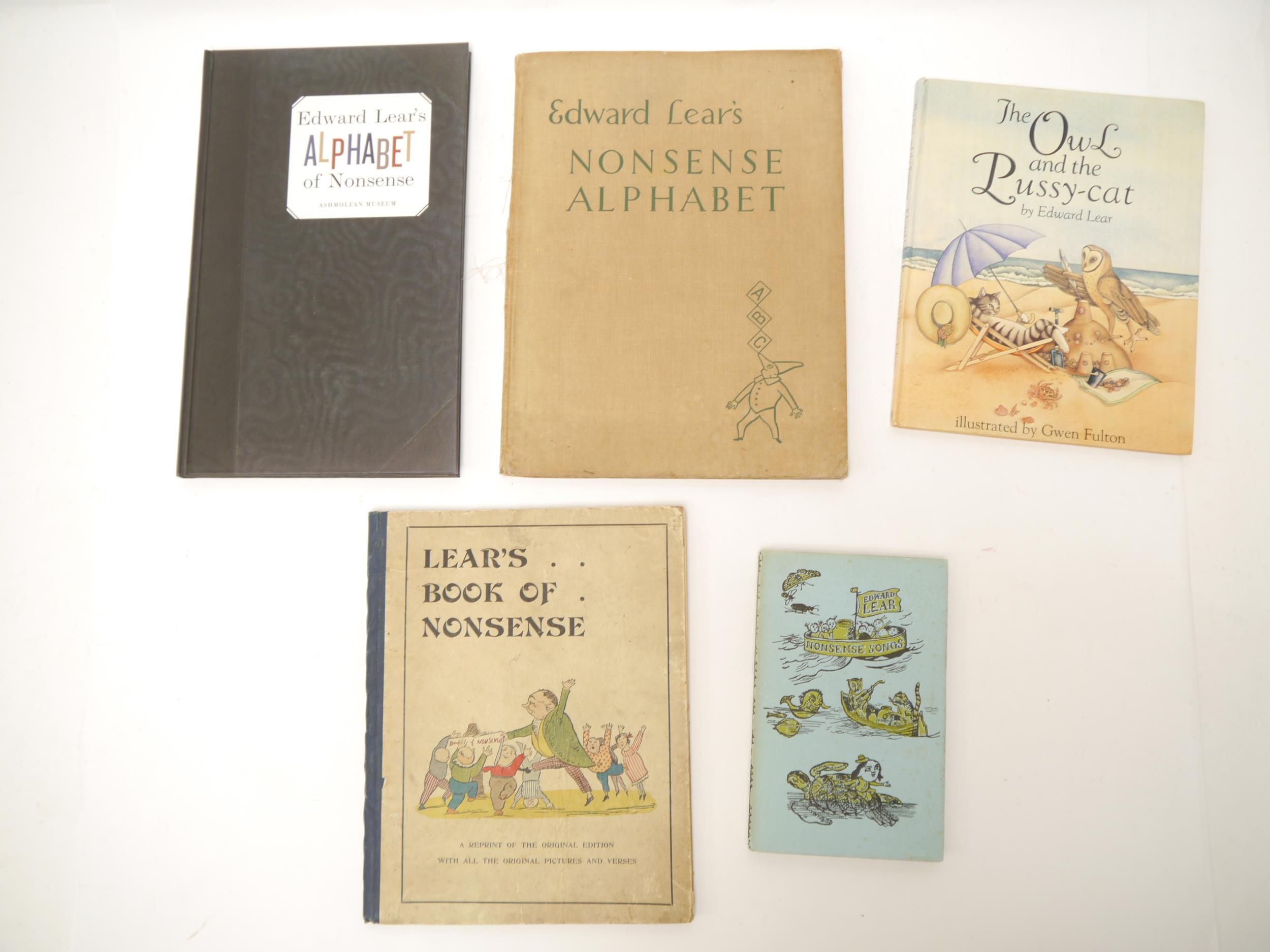 Edward Lear five titles, including 'Edward Lear's Nonsense Alphabet', illustrated G. Sherwood,