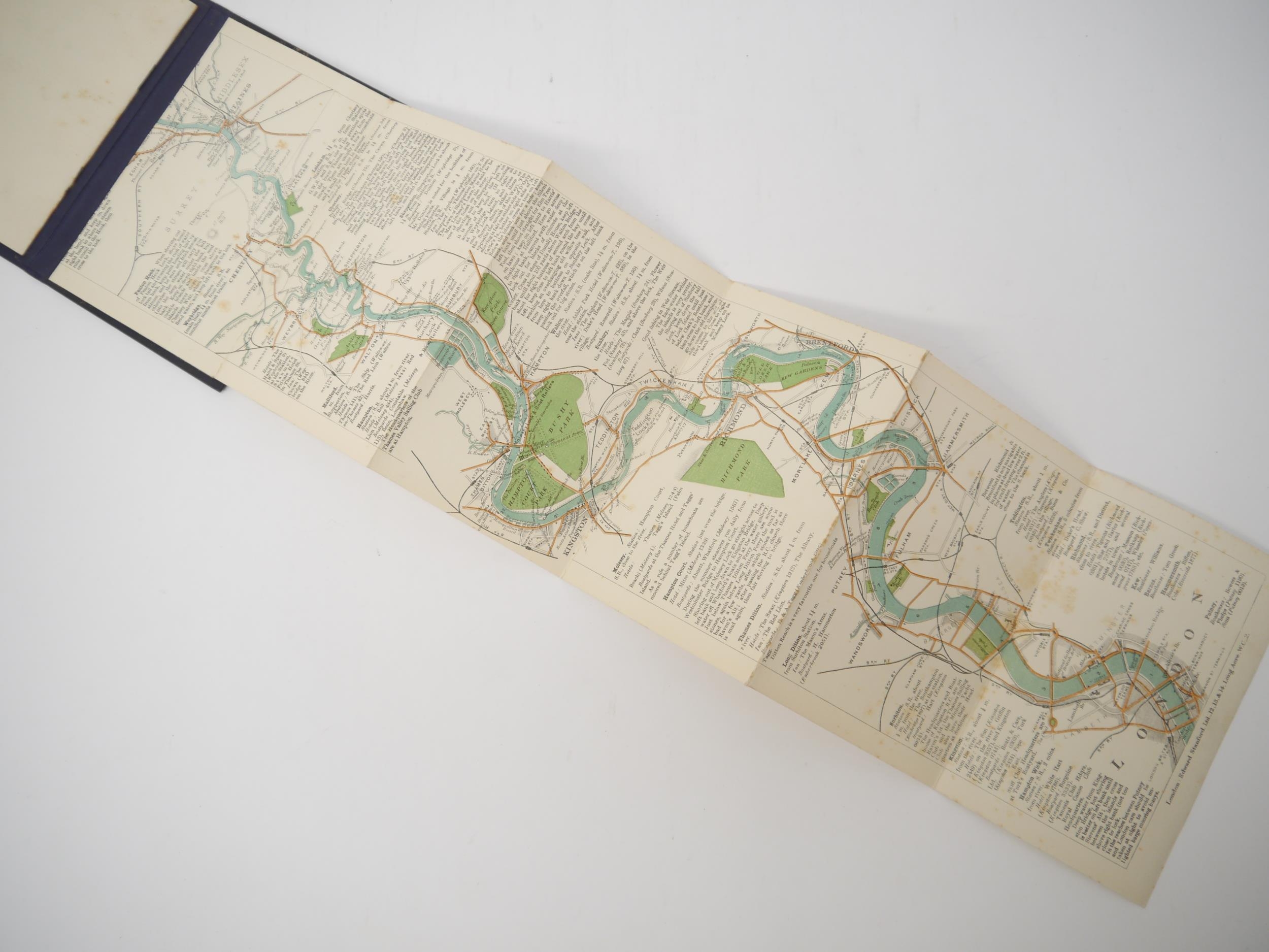 'The Oarsman's and Angler's Map of the River Thames, From It's Source to London Bridge, One Inch - Bild 2 aus 3