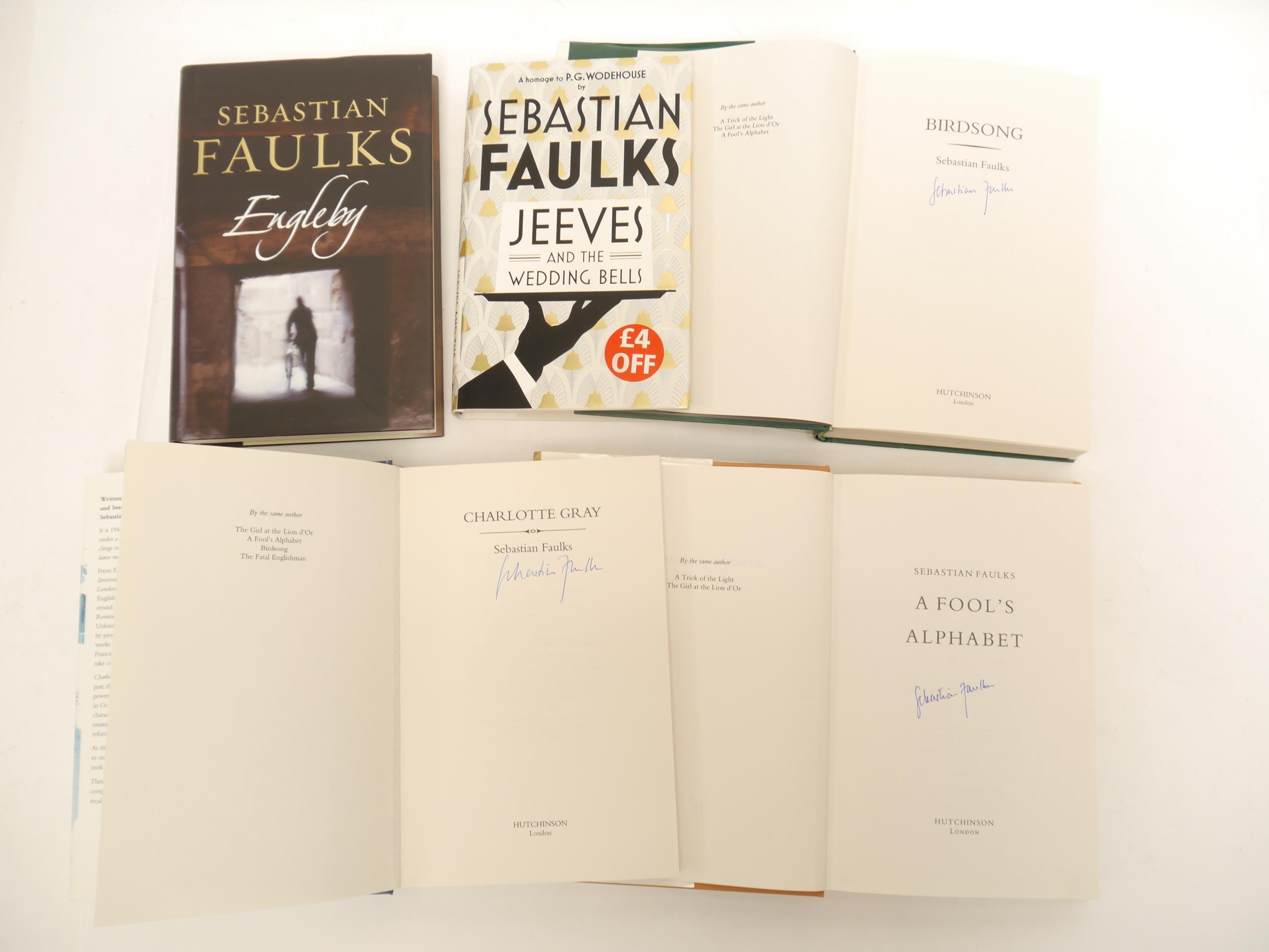 Sebastian Faulks, 5 titles, all published London, Hutchinson, all original cloth, all in dust - Image 2 of 2