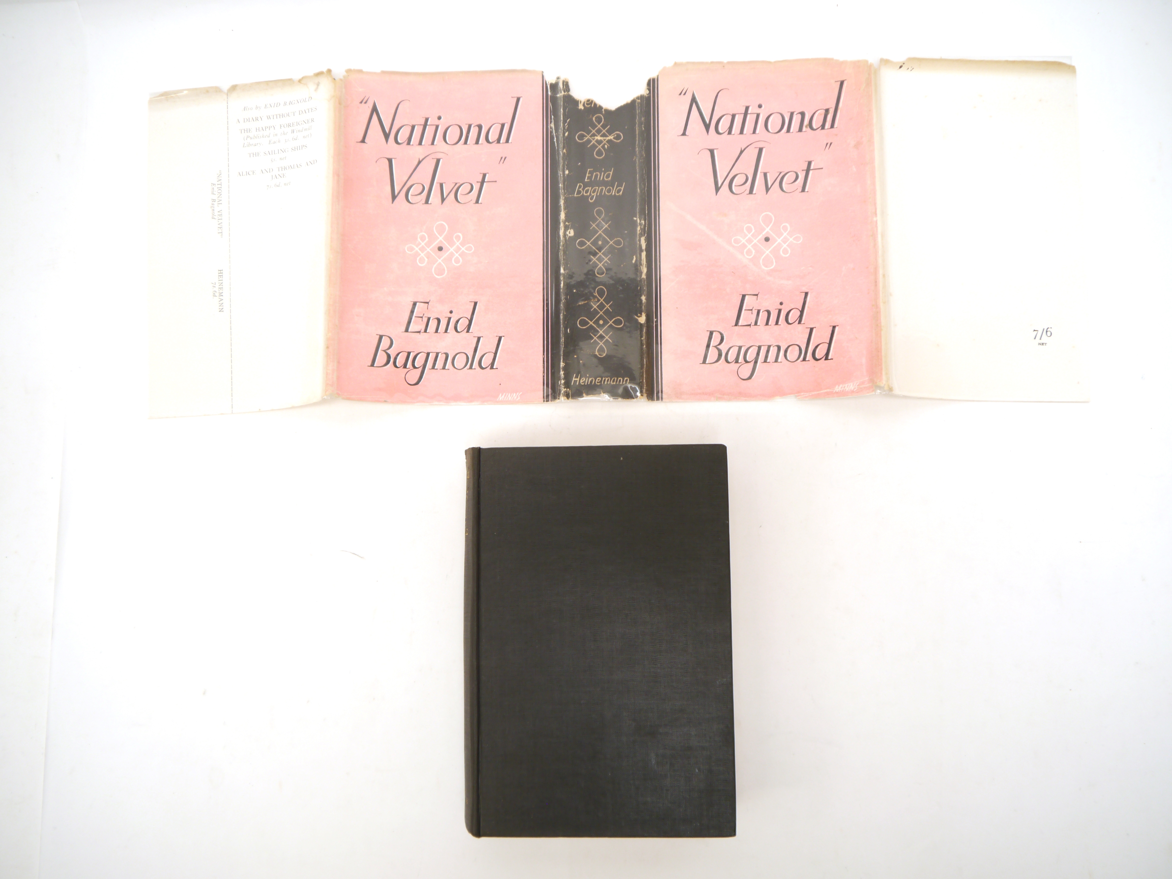 Enid Bagnold: 'National Velvet', London, William Heinemann, 1935, 1st edition, b/w ills. by - Image 4 of 4