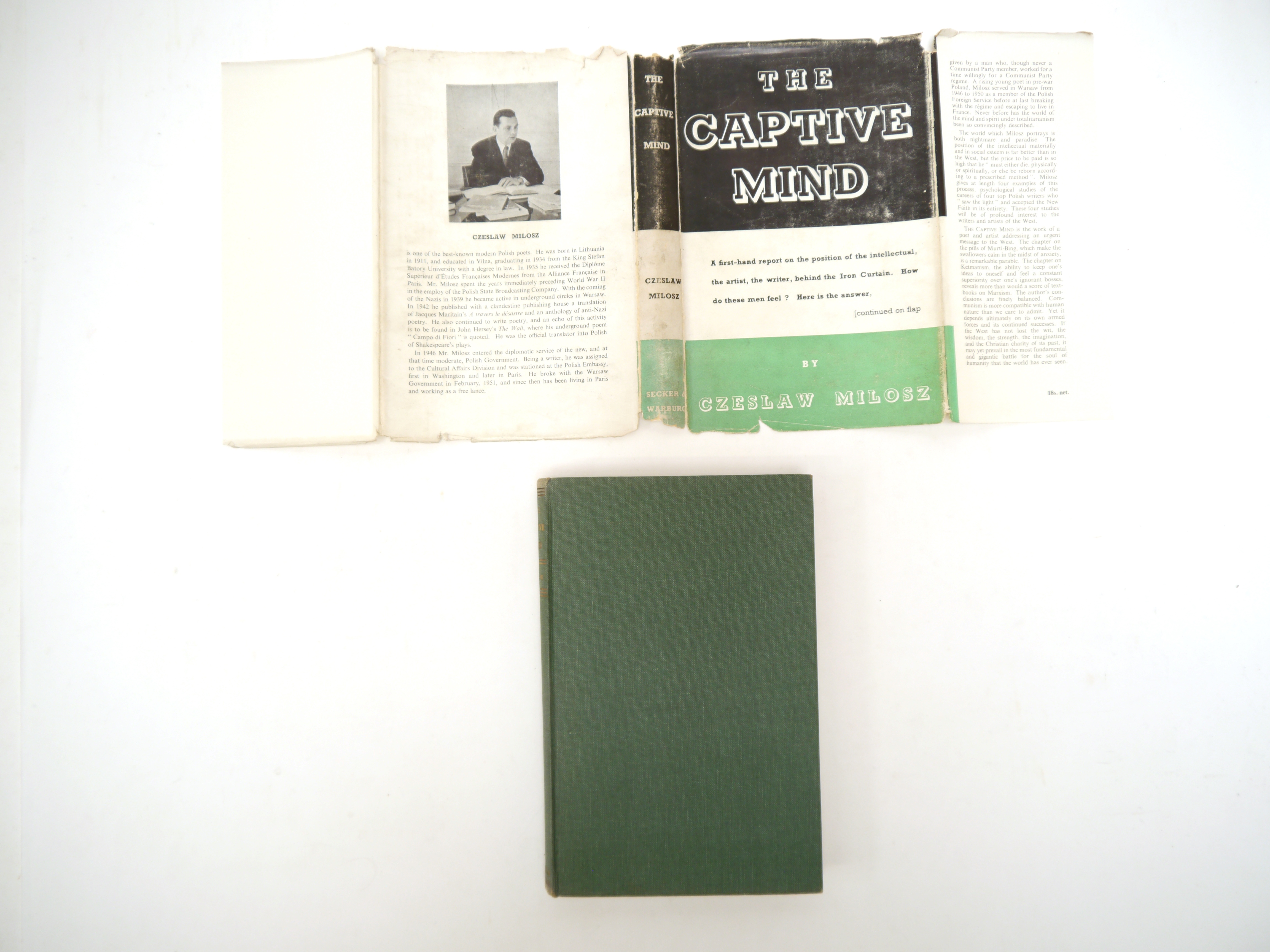 Czeslaw Milosz: 'The Captive Mind', London, Secker & Warburg, 1953, 1st UK edition, translated - Image 6 of 7