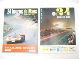 (Motor Racing, 24 Heures du Mans.) Two Le Mans 24 hours official programmes 1970 & 1971, each