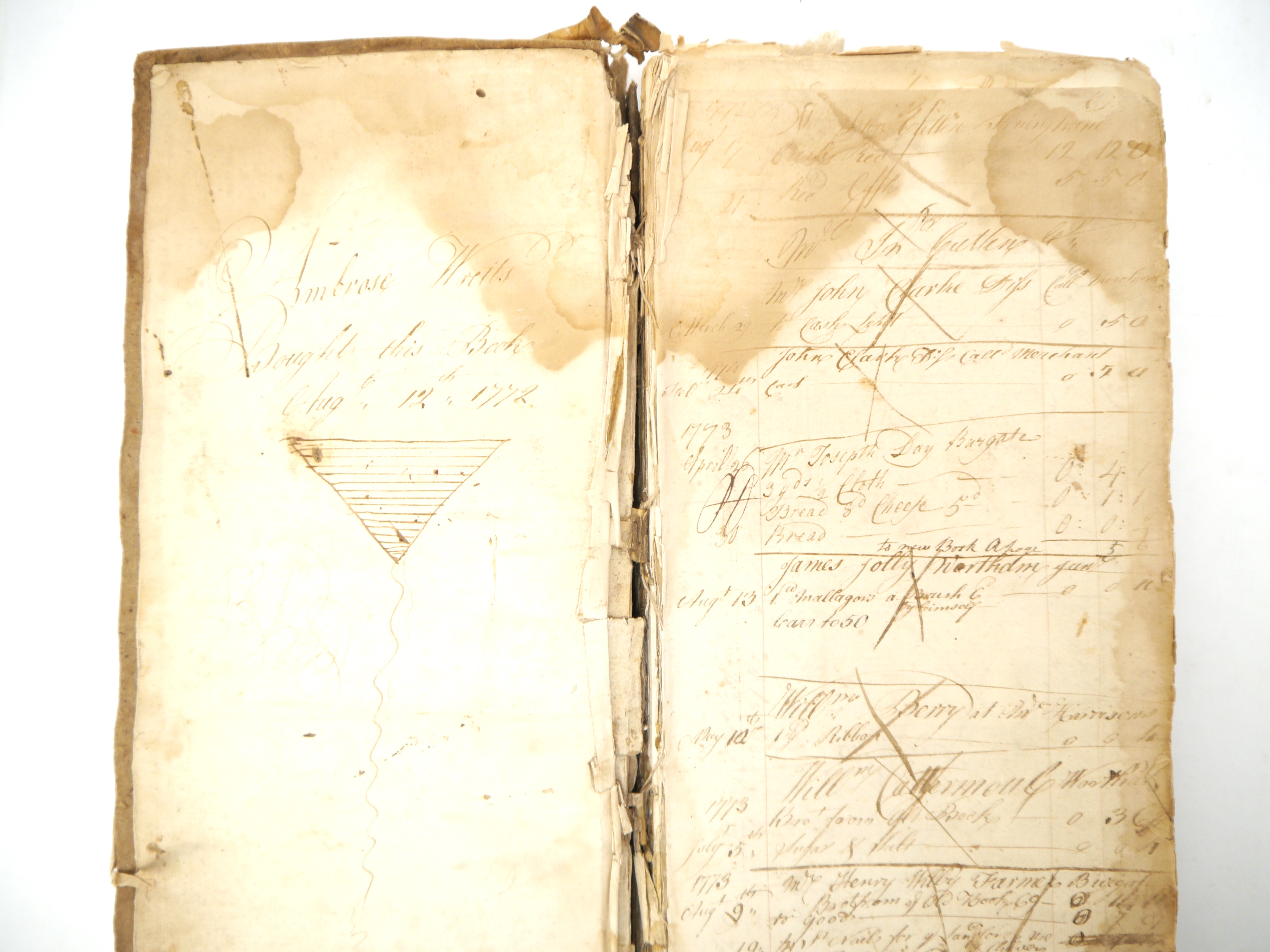 (Suffolk, Wortham.) [Ambrose Wretts.] A large manuscript account book, compiled 1772-1780 in the