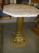A column table with oxagonal top, COLLECT ONLY.