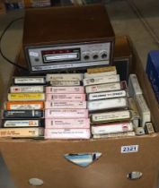 A good lot of 8 tracks and a Lear Jet stereo 8 player and speakers