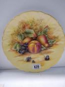 An Aynsley Orchard Giold plate, 27 cm diameter.